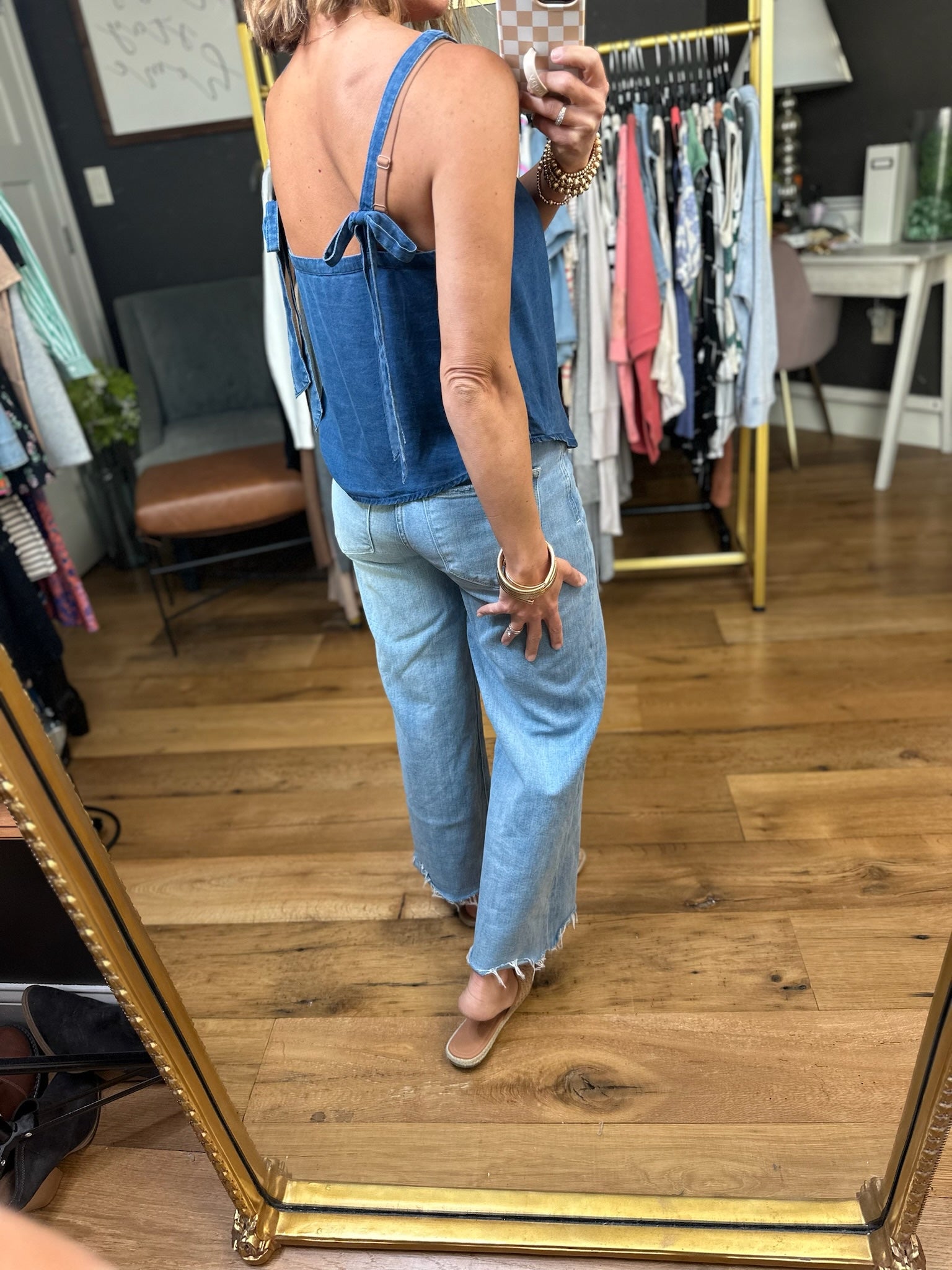 Join Me Chambray Top - Blue-Blu Pepper-Anna Kaytes Boutique, Women's Fashion Boutique in Grinnell, Iowa