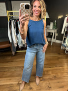 Join Me Chambray Top - Blue-Blu Pepper-Anna Kaytes Boutique, Women's Fashion Boutique in Grinnell, Iowa