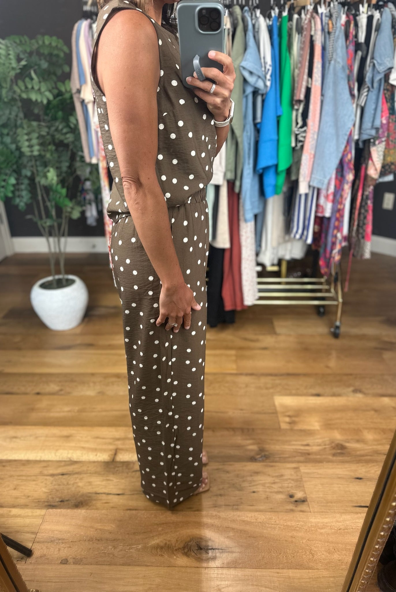 Has To Be You Polka Dot 2-Piece Set-Sleeveless-She & Sky-Anna Kaytes Boutique, Women's Fashion Boutique in Grinnell, Iowa