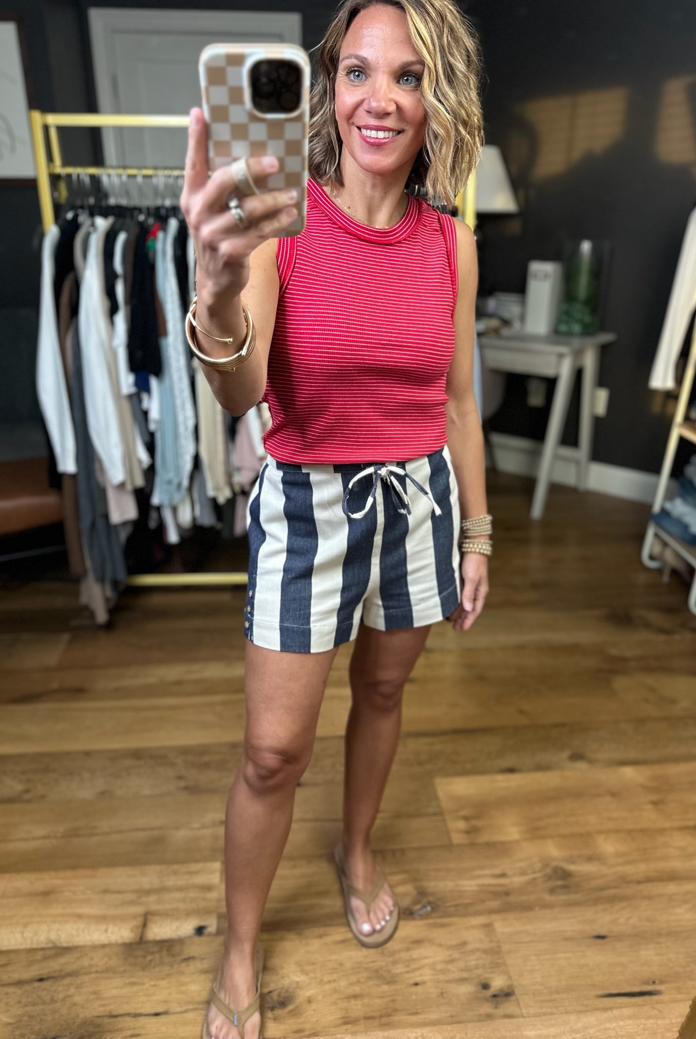 Summer Season Striped Short - Multiple Options-Wishlist-Anna Kaytes Boutique, Women's Fashion Boutique in Grinnell, Iowa