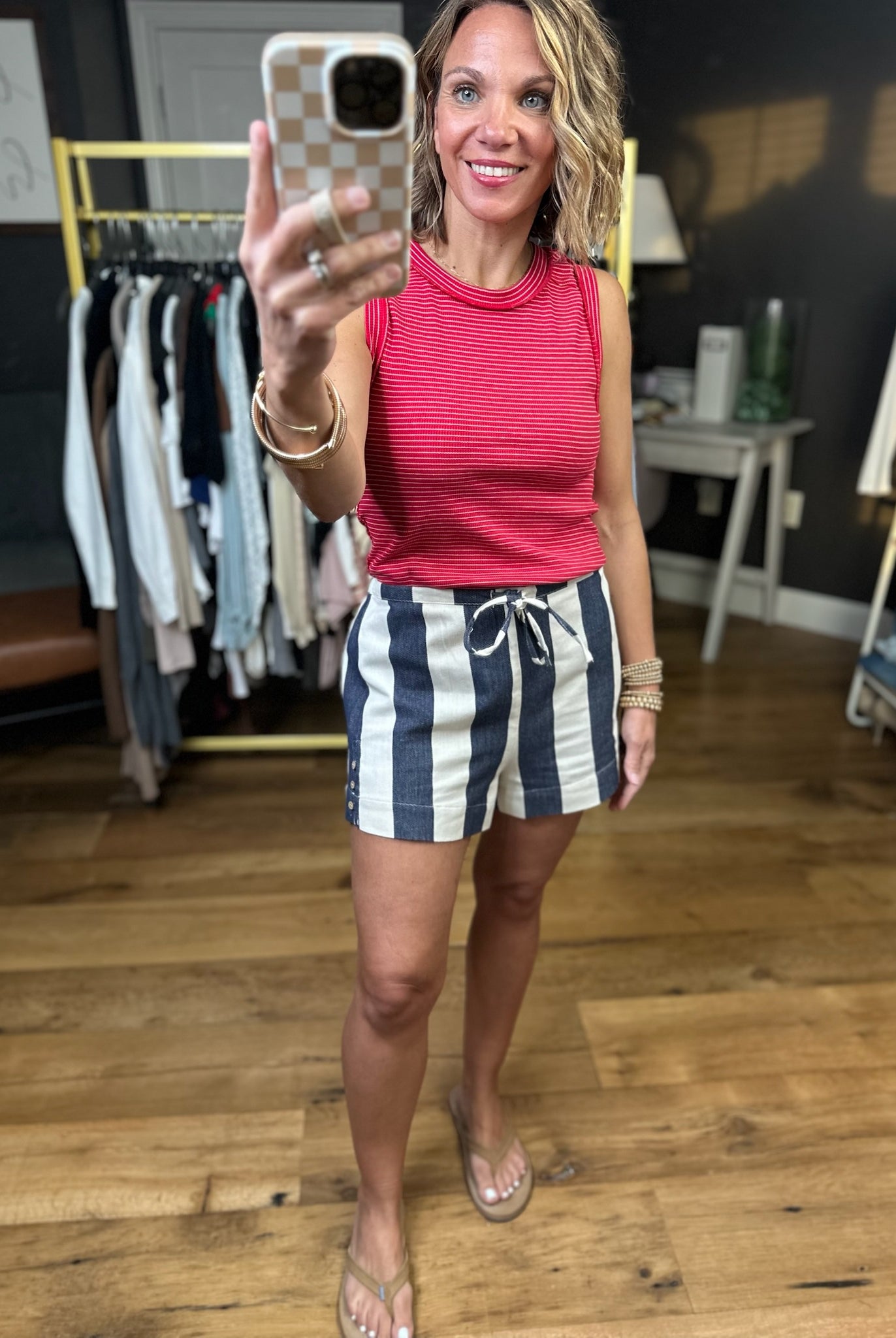 Summer Season Striped Short - Multiple Options-Wishlist-Anna Kaytes Boutique, Women's Fashion Boutique in Grinnell, Iowa