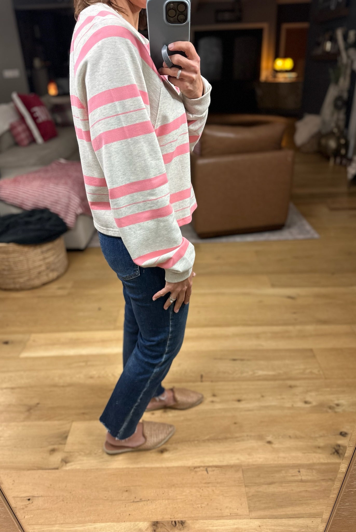 The Ava Striped Crew Top-Long Sleeves-By Together-Anna Kaytes Boutique, Women's Fashion Boutique in Grinnell, Iowa