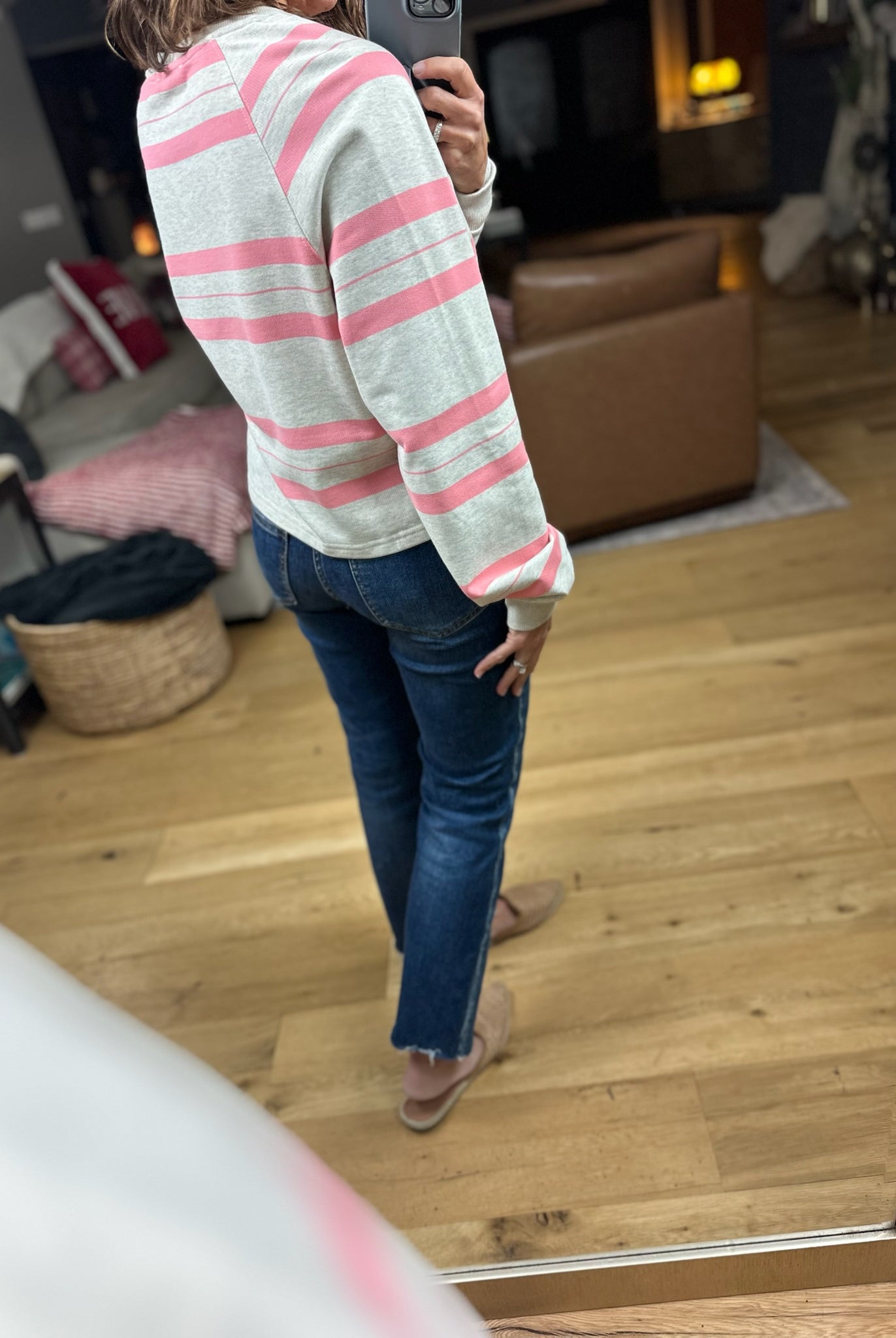 The Ava Striped Crew Top-Long Sleeves-By Together-Anna Kaytes Boutique, Women's Fashion Boutique in Grinnell, Iowa