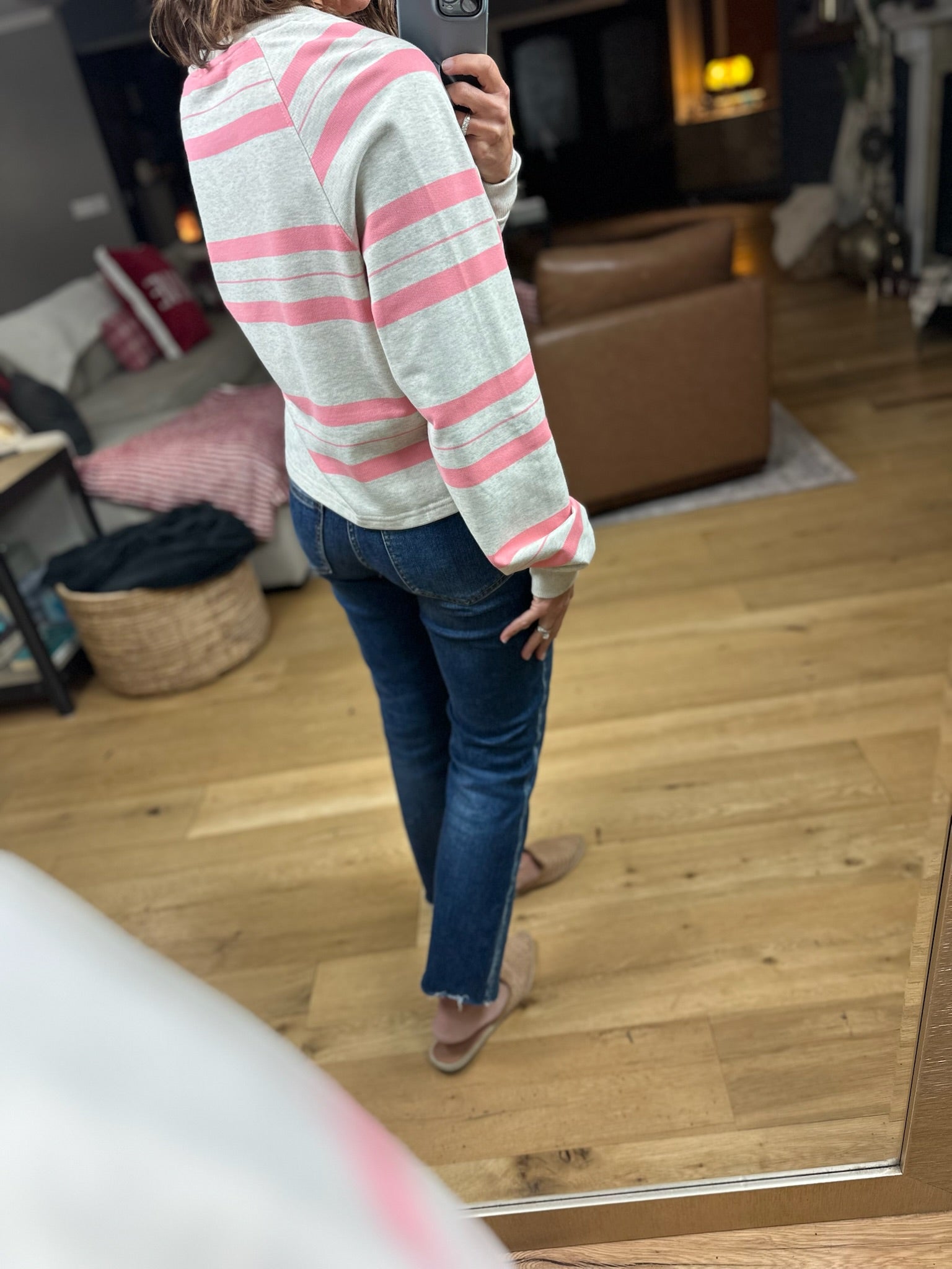 The Ava Striped Crew Top-Long Sleeves-By Together-Anna Kaytes Boutique, Women's Fashion Boutique in Grinnell, Iowa