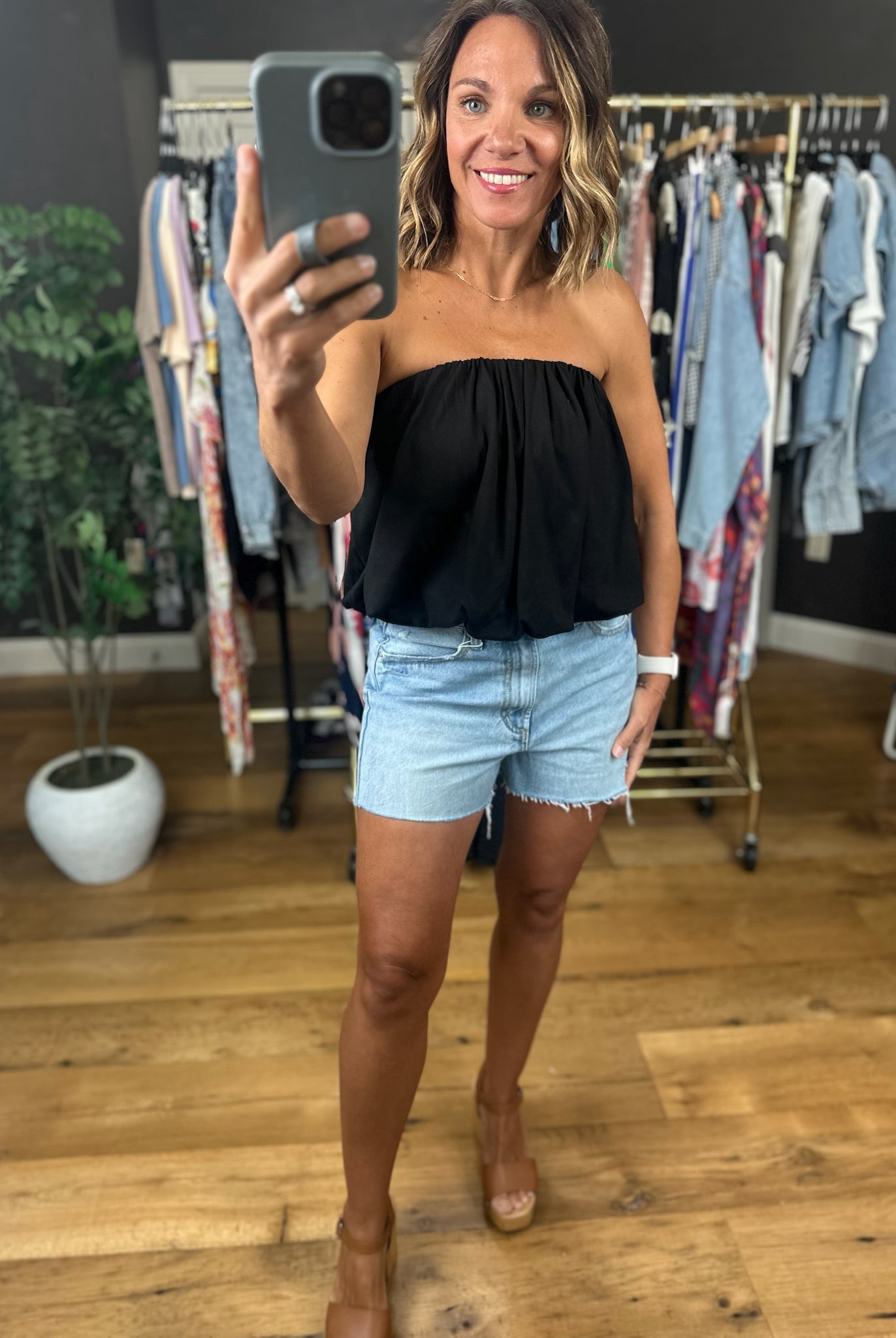 New Beginnings Strapless Top-Sleeveless-Wishlist-Anna Kaytes Boutique, Women's Fashion Boutique in Grinnell, Iowa