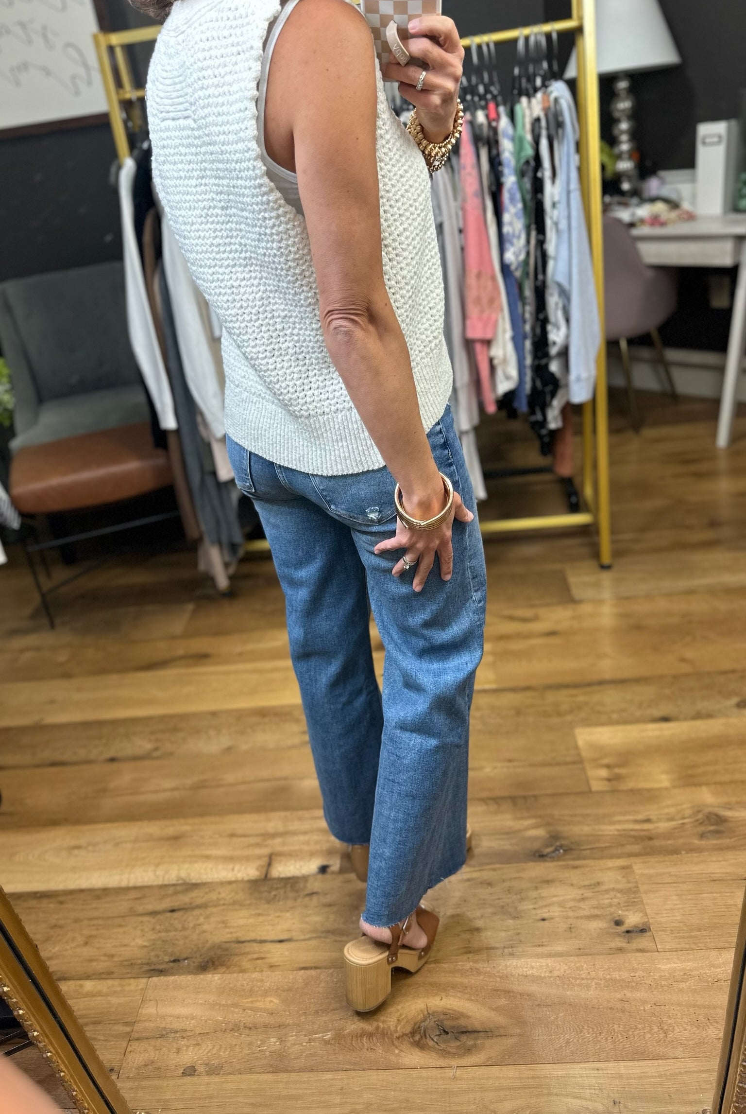 Good Seeing You V-Neck Knit Vest - Cream-Bucketlist-Anna Kaytes Boutique, Women's Fashion Boutique in Grinnell, Iowa