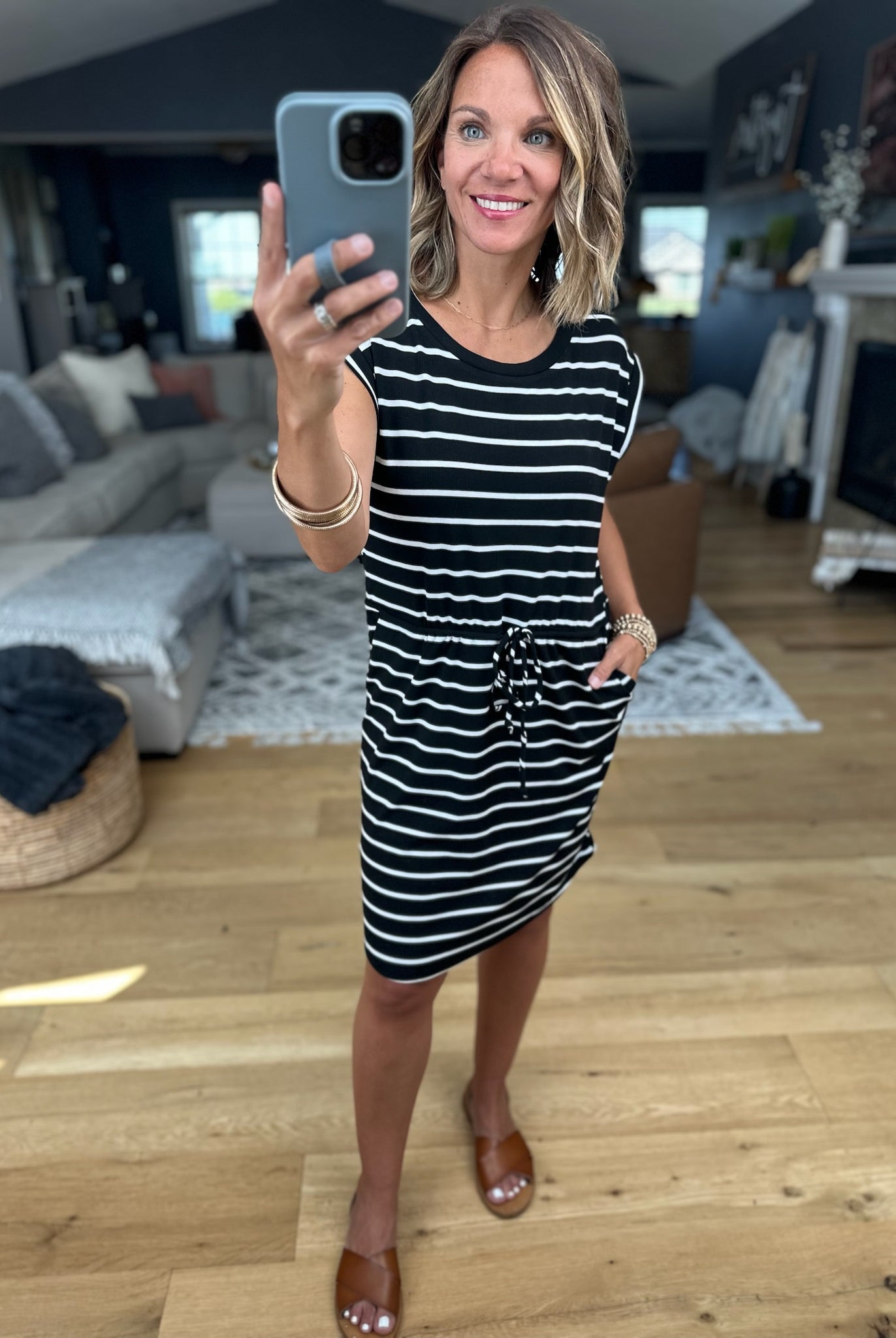 Hold For Style Striped Pocket Dress-Staccato-Anna Kaytes Boutique, Women's Fashion Boutique in Grinnell, Iowa