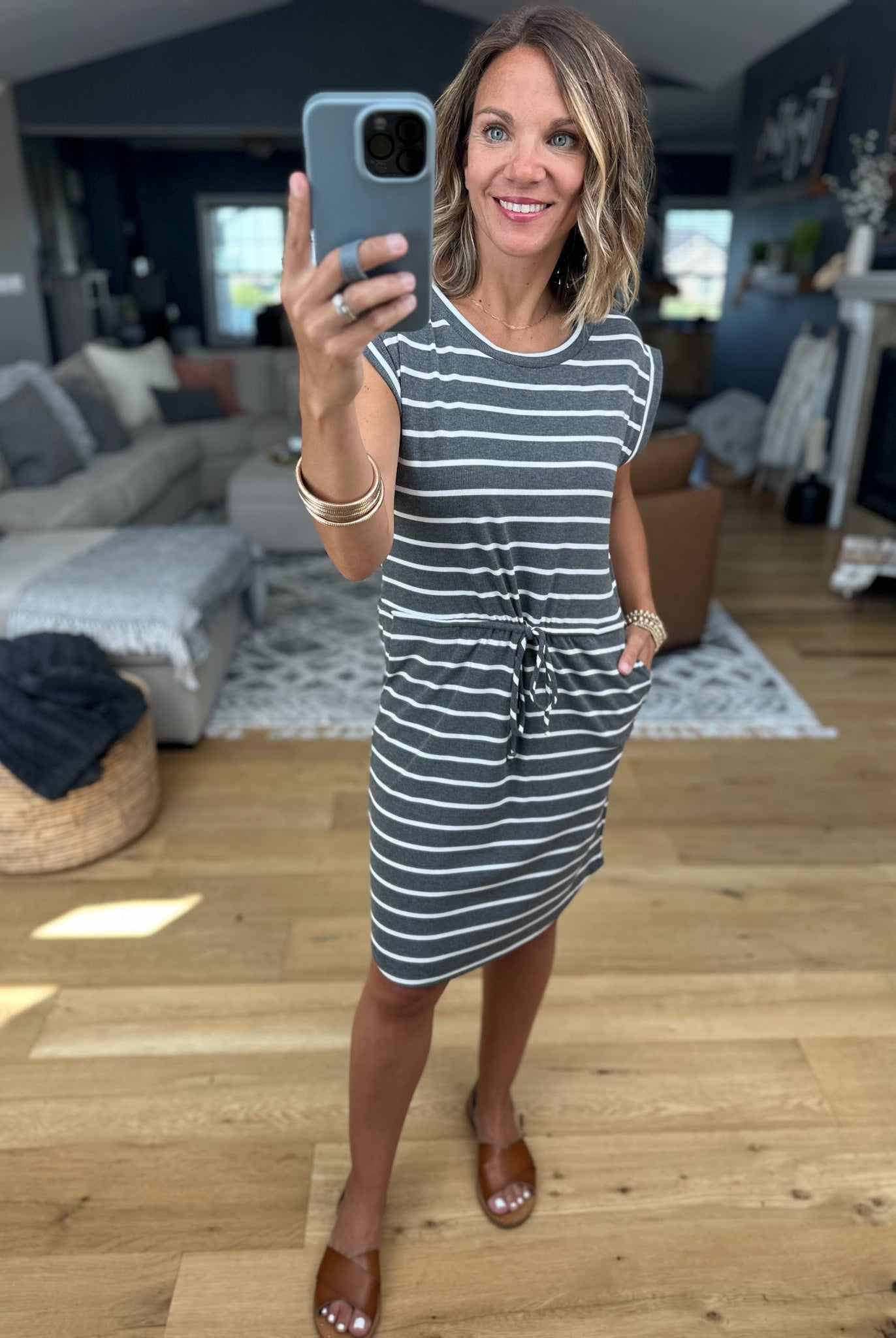 Hold For Style Striped Pocket Dress-Staccato-Anna Kaytes Boutique, Women's Fashion Boutique in Grinnell, Iowa