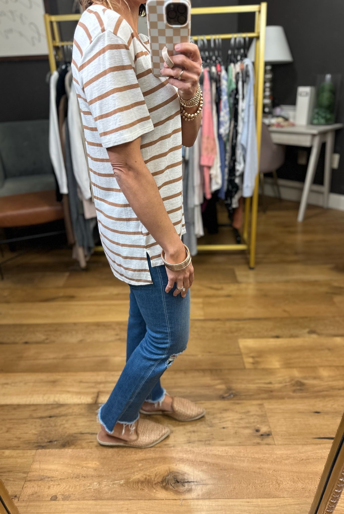 Usual Spot Striped V-Neck Top - Multiple Options-Be Cool-Anna Kaytes Boutique, Women's Fashion Boutique in Grinnell, Iowa