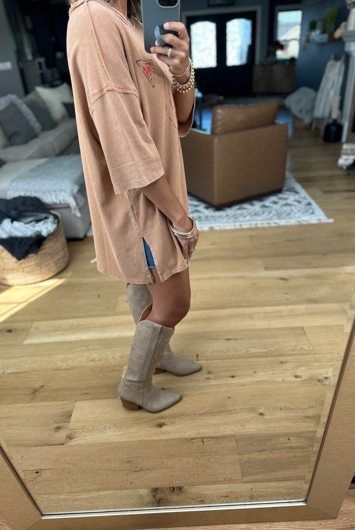 Cupid's Rose Vintage Oversized Tee-Easel-Anna Kaytes Boutique, Women's Fashion Boutique in Grinnell, Iowa