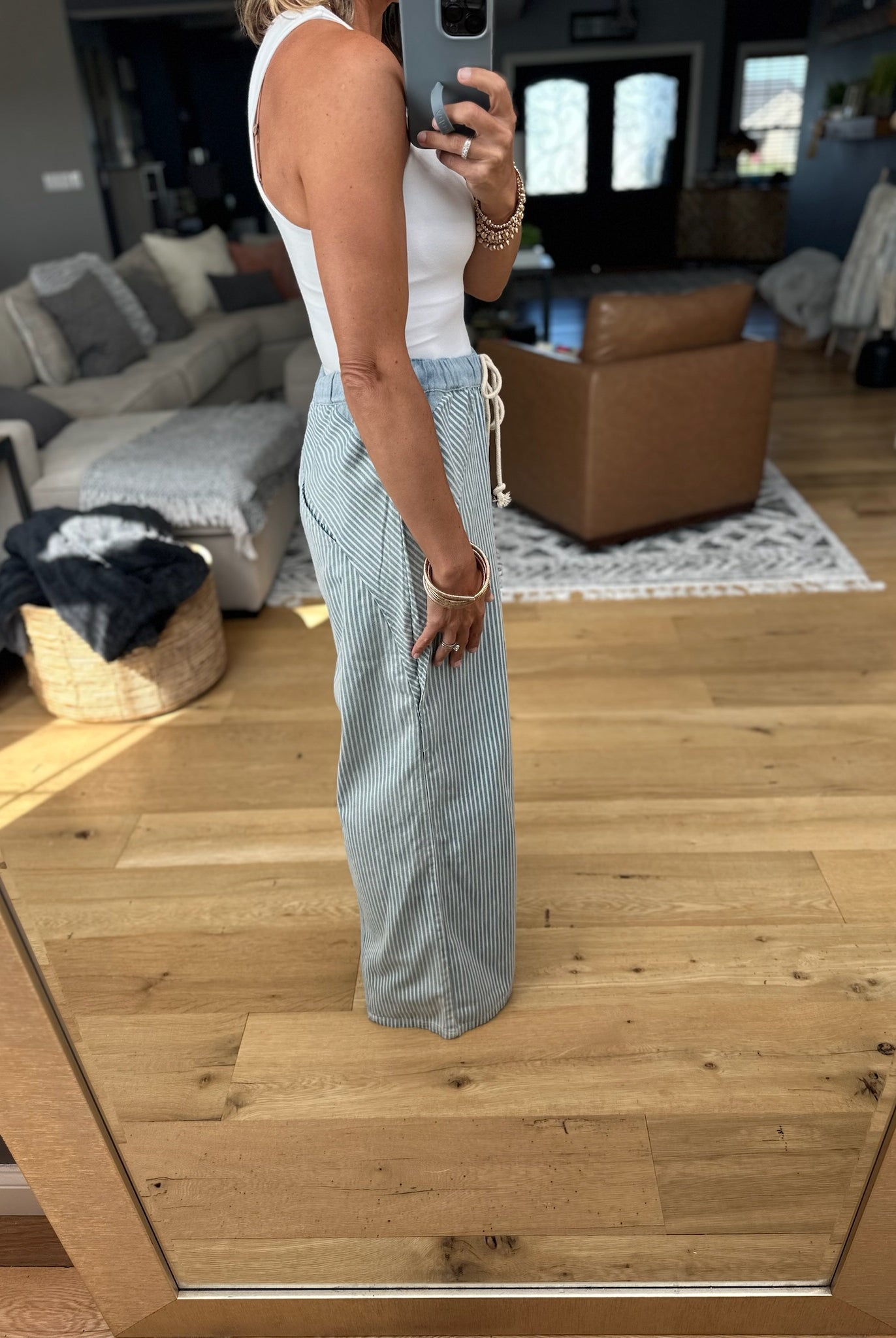 My Way Pin-Stripe Pant-Eesome-Anna Kaytes Boutique, Women's Fashion Boutique in Grinnell, Iowa