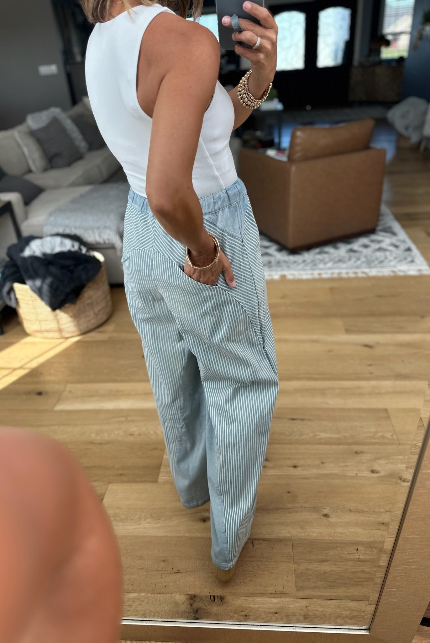 My Way Pin-Stripe Pant-Eesome-Anna Kaytes Boutique, Women's Fashion Boutique in Grinnell, Iowa