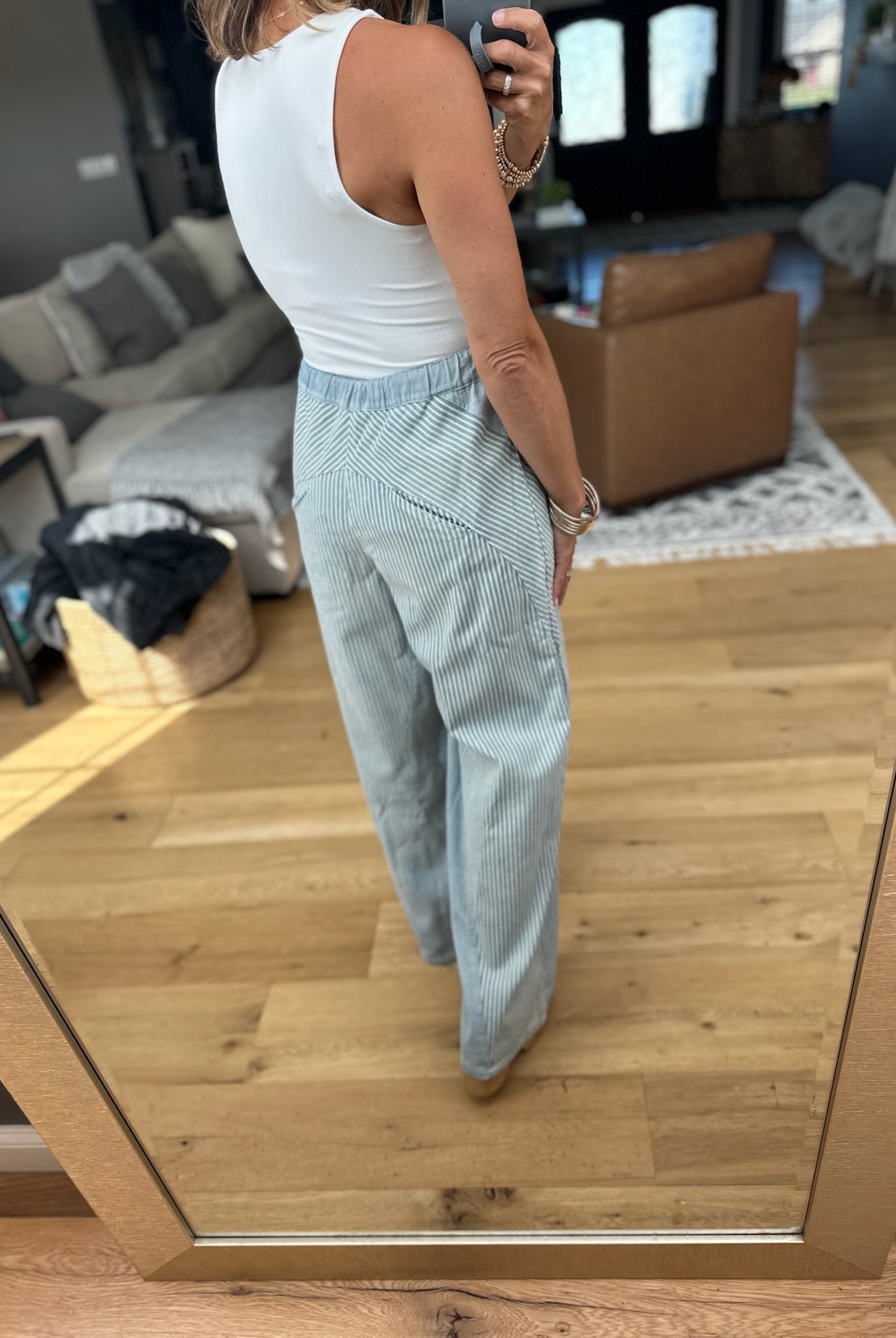 My Way Pin-Stripe Pant-Eesome-Anna Kaytes Boutique, Women's Fashion Boutique in Grinnell, Iowa