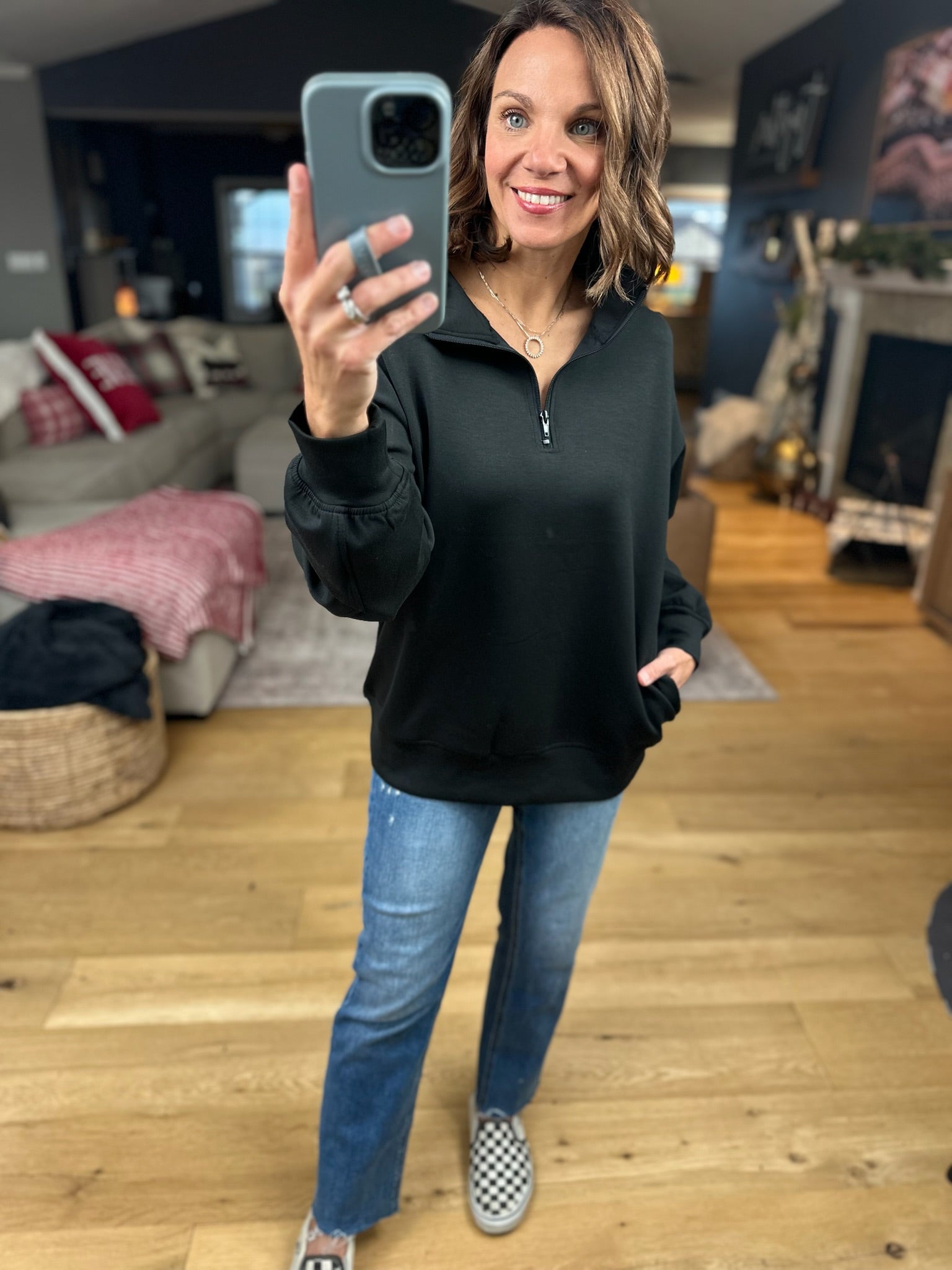 All True Things Pocket Pullover-Sweaters-Zenana-Anna Kaytes Boutique, Women's Fashion Boutique in Grinnell, Iowa