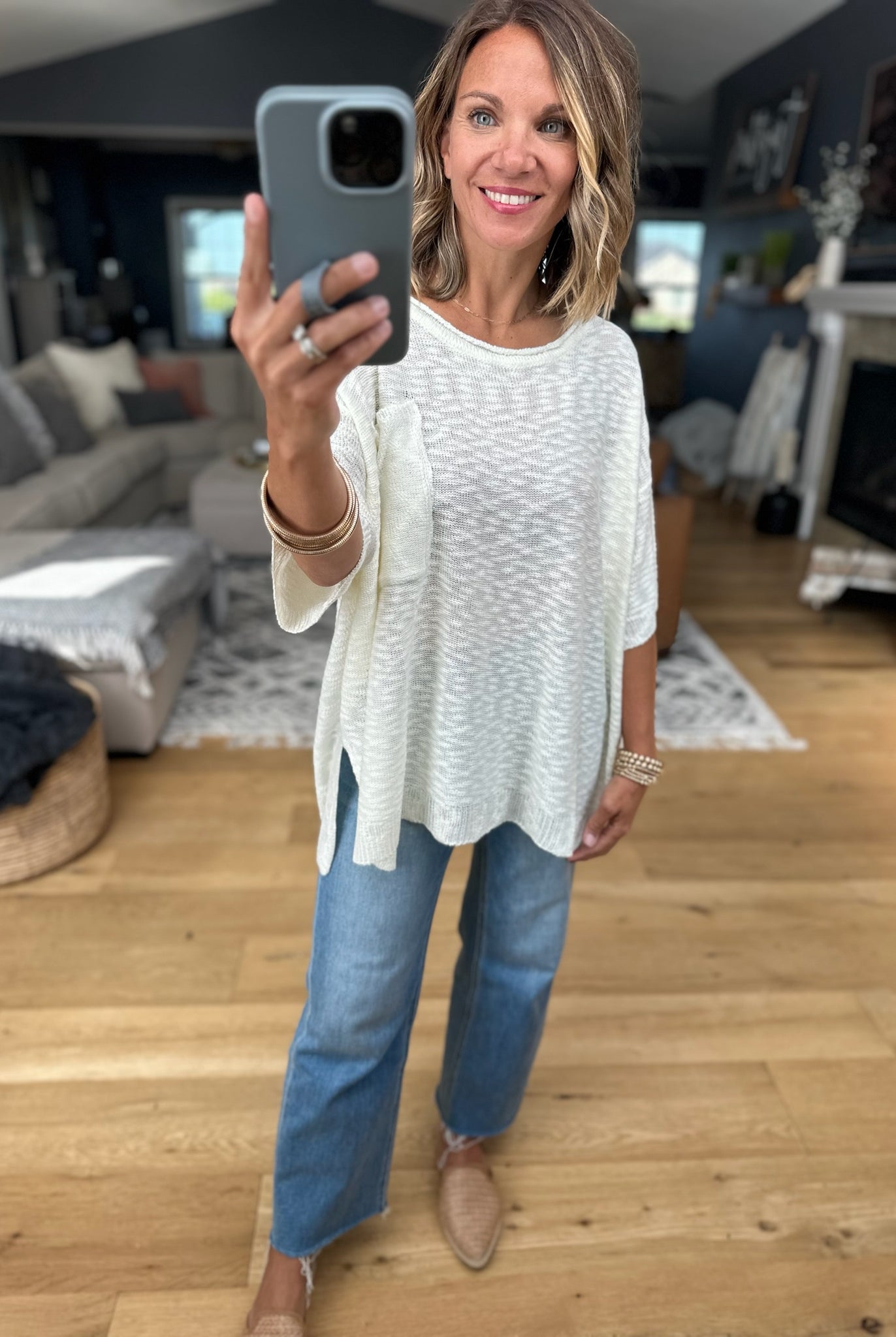 Knit In Nature Oversized Knit Top-Easel-Anna Kaytes Boutique, Women's Fashion Boutique in Grinnell, Iowa