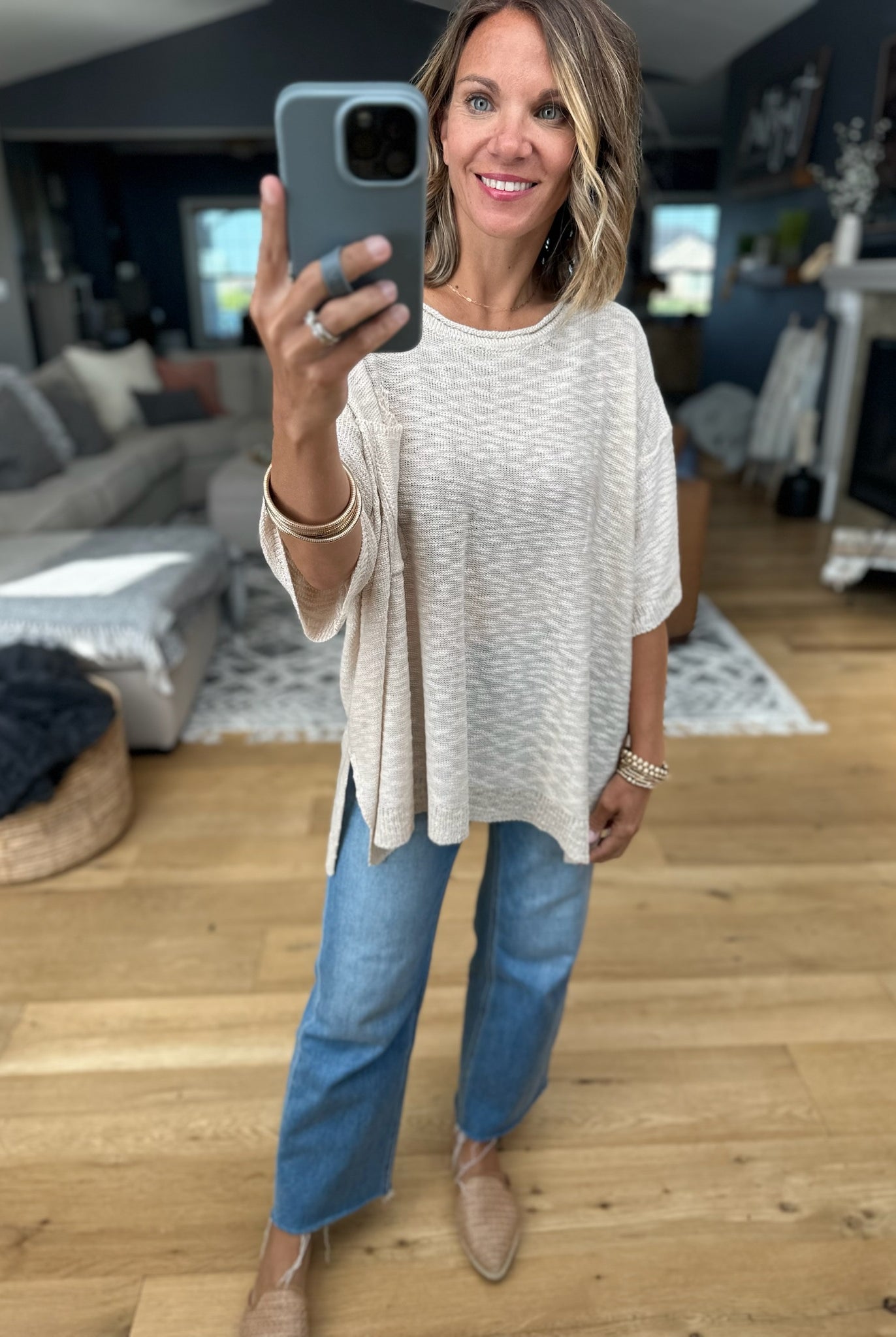 Knit In Nature Oversized Knit Top-Easel-Anna Kaytes Boutique, Women's Fashion Boutique in Grinnell, Iowa