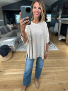 Knit In Nature Oversized Knit Top-Easel-Anna Kaytes Boutique, Women's Fashion Boutique in Grinnell, Iowa