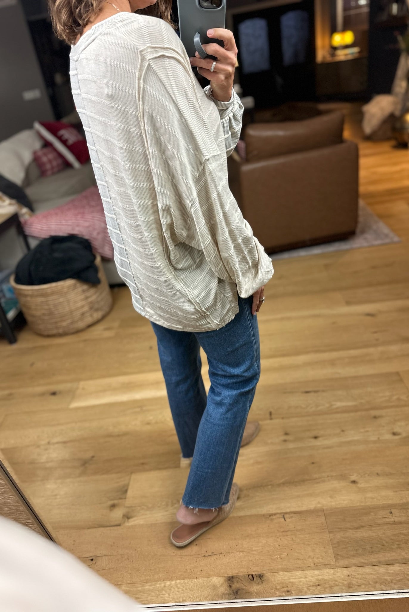 The Laynie Contrast-Stripe Long Sleeve Top-Long Sleeves-By Together-Anna Kaytes Boutique, Women's Fashion Boutique in Grinnell, Iowa