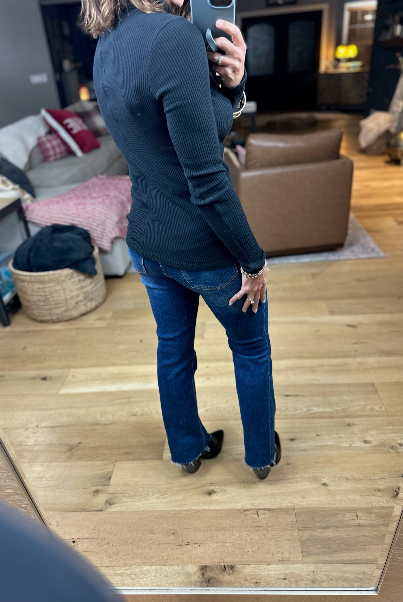 The Marissa Ribbed Turtle-Neck Top-Sweaters-By Together-Anna Kaytes Boutique, Women's Fashion Boutique in Grinnell, Iowa