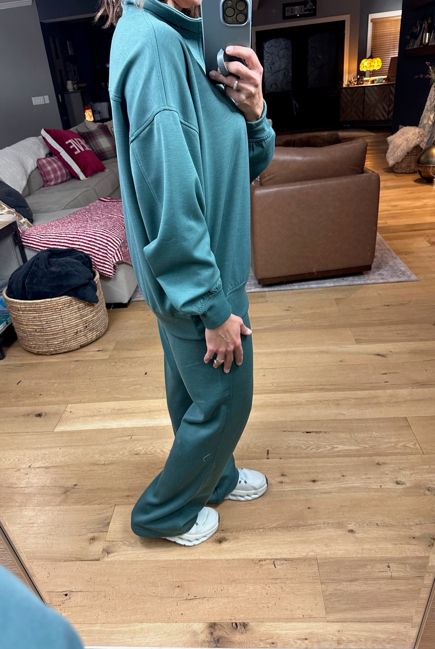 The Emma 3/4 Zip Pullover + Pant Set-Sweaters-Zenana-Anna Kaytes Boutique, Women's Fashion Boutique in Grinnell, Iowa