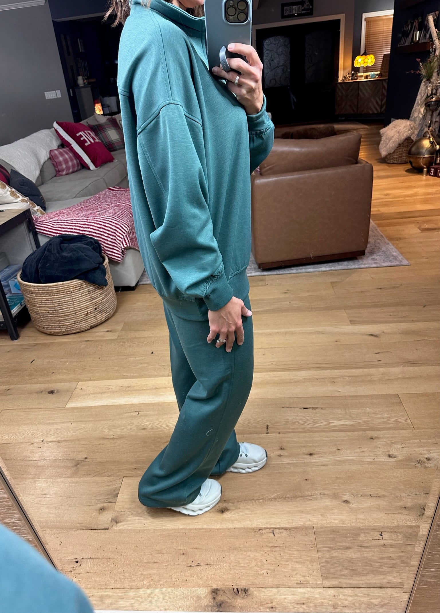 The Emma 3/4 Zip Pullover + Pant Set-Sweaters-Zenana-Anna Kaytes Boutique, Women's Fashion Boutique in Grinnell, Iowa