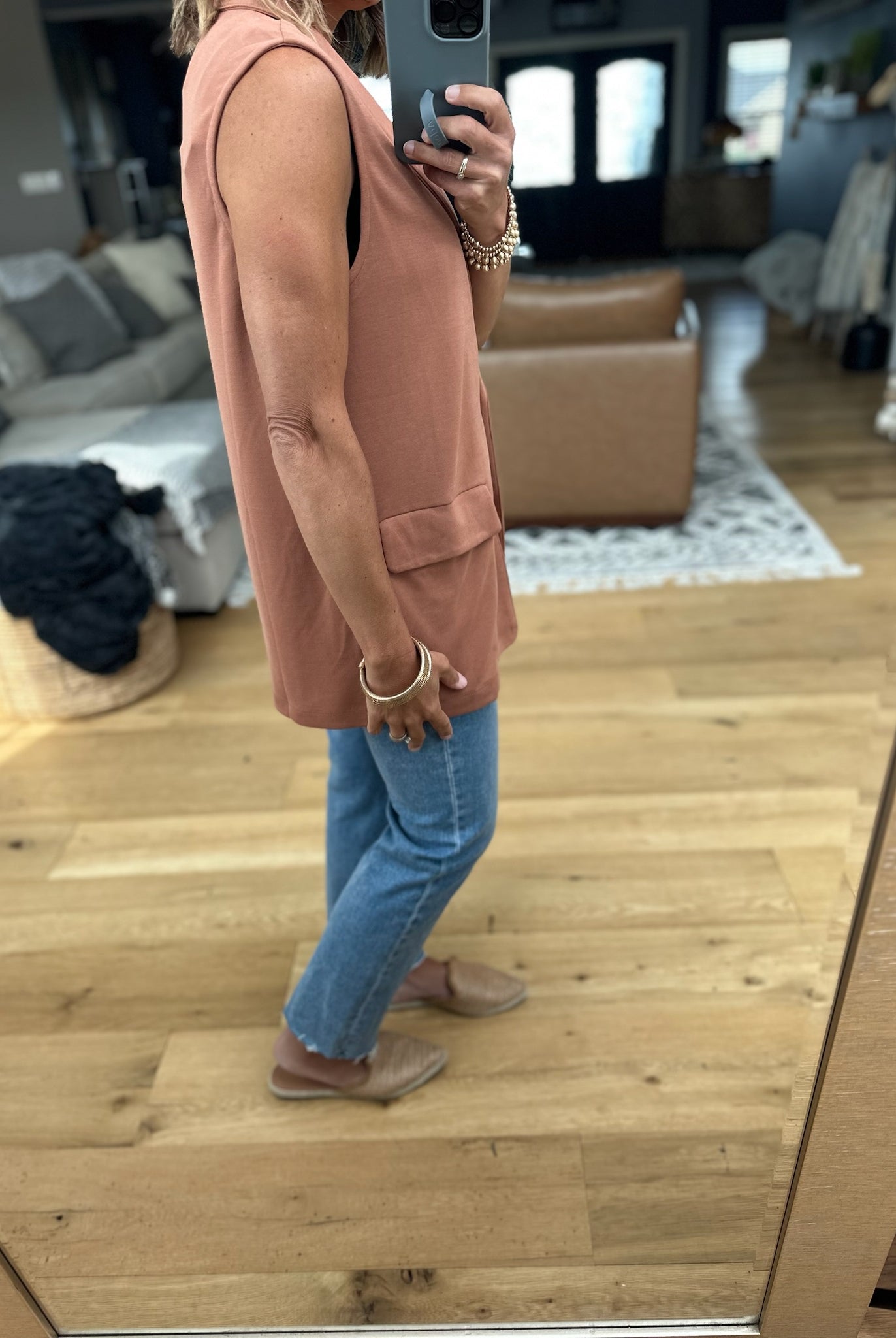 Stop & Stare Button Vest-Doe & Rae-Anna Kaytes Boutique, Women's Fashion Boutique in Grinnell, Iowa