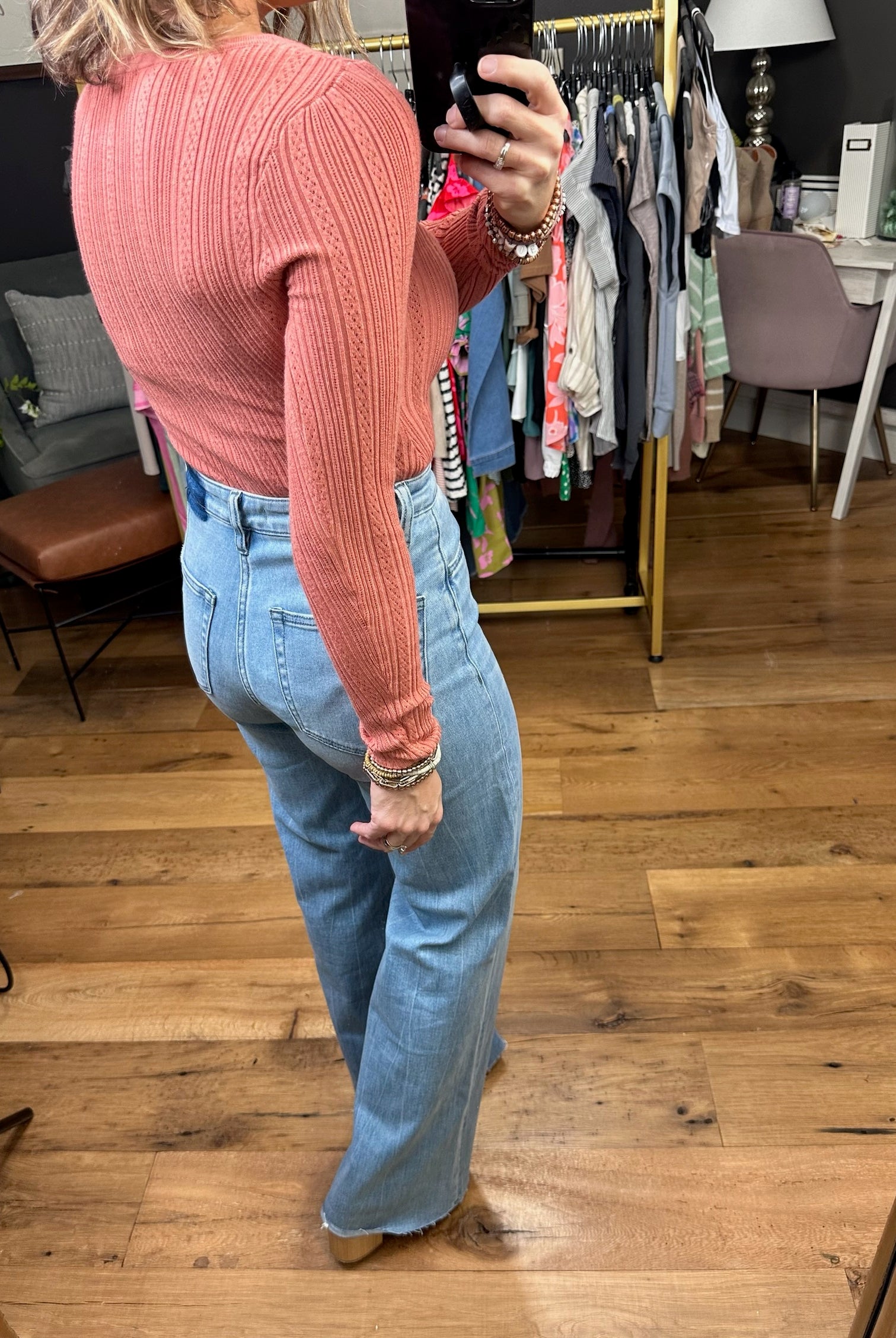 Come My Way Textured Bodysuit - Antique Rose-Bodysuits-Come My Way Textured Bodysuit - Antique Rose-Anna Kaytes Boutique, Women's Fashion Boutique in Grinnell, Iowa