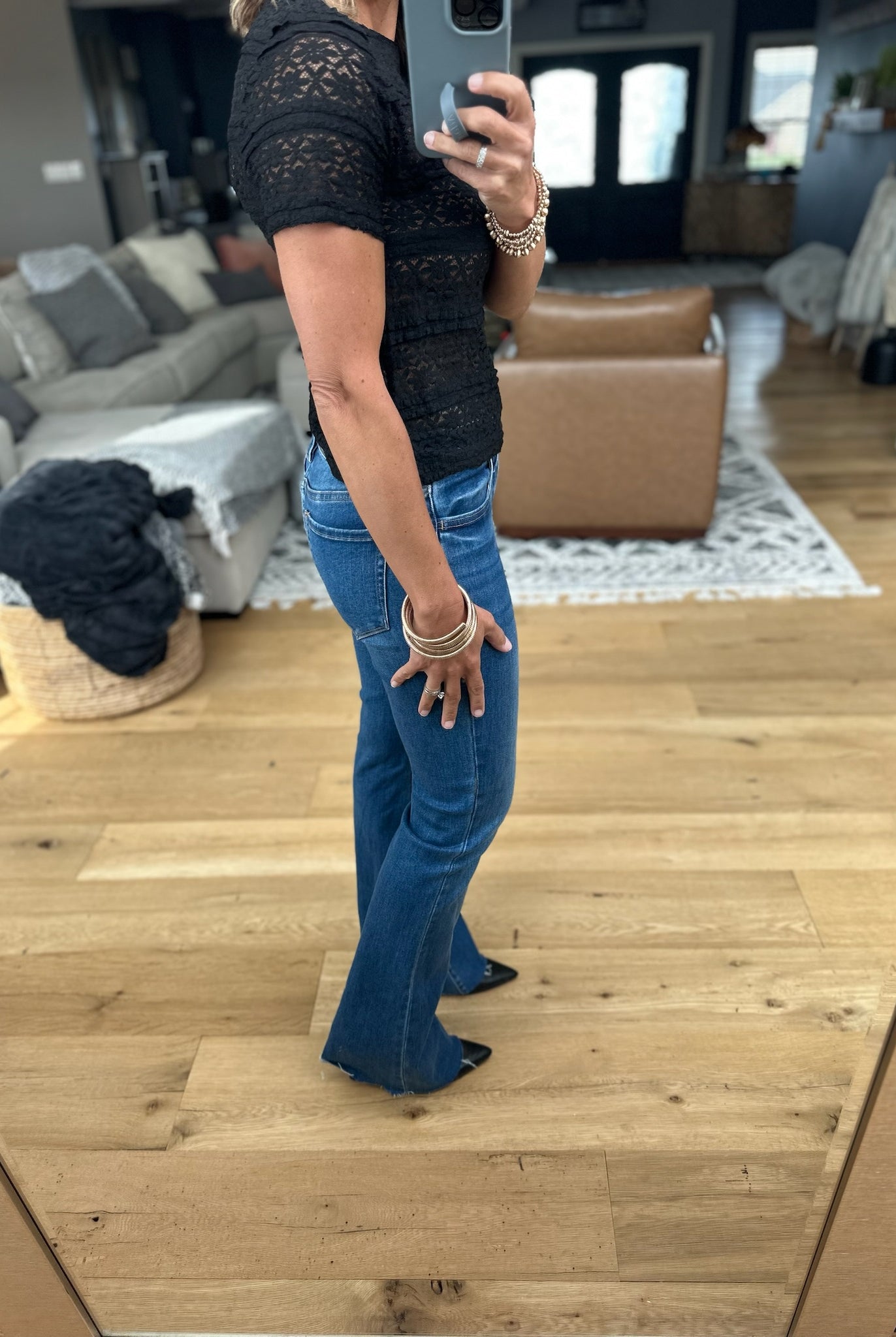 Love The Night Ruffle-Detail Top-Doe & Rae-Anna Kaytes Boutique, Women's Fashion Boutique in Grinnell, Iowa