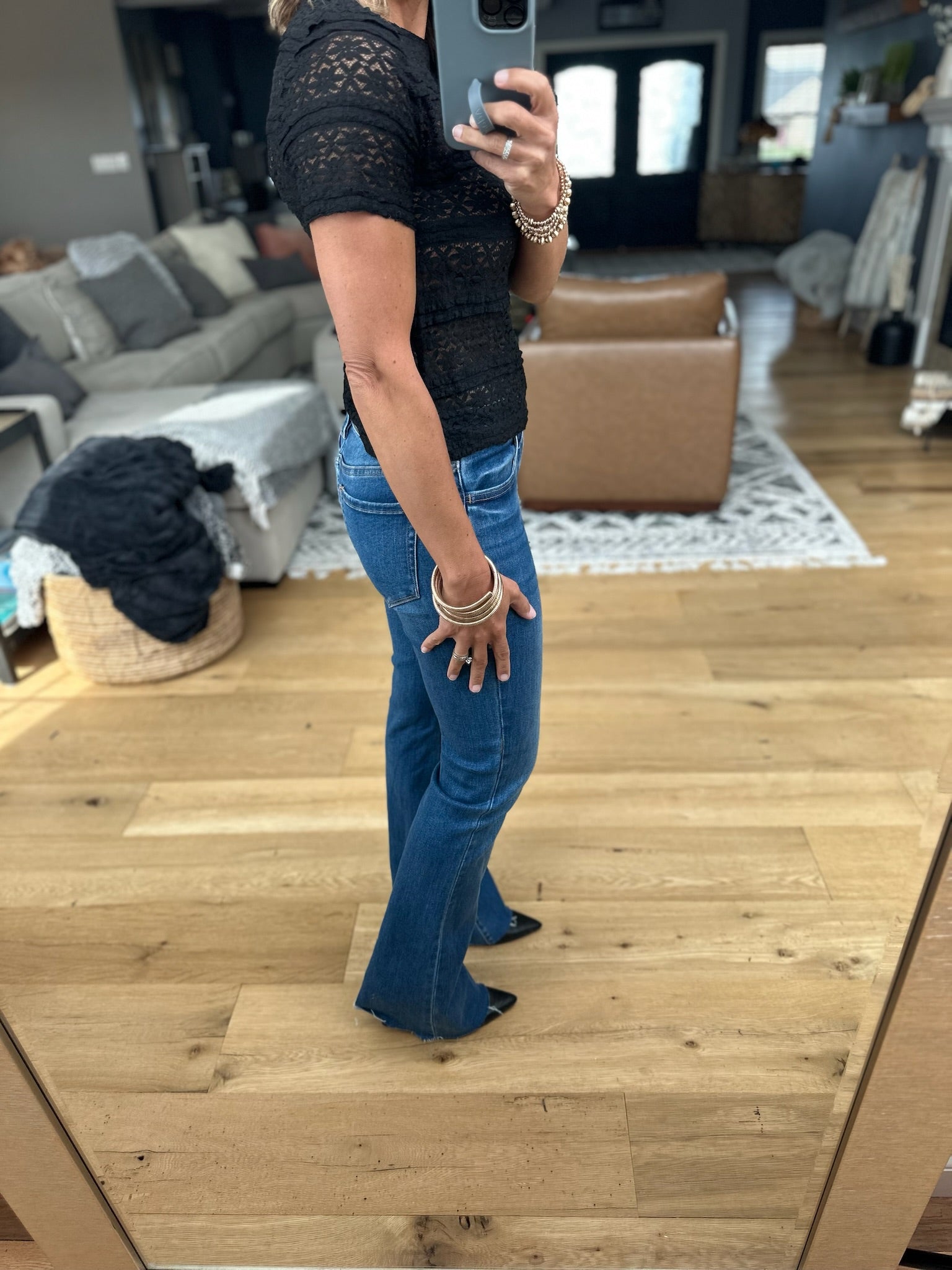 Love The Night Ruffle-Detail Top-Doe & Rae-Anna Kaytes Boutique, Women's Fashion Boutique in Grinnell, Iowa