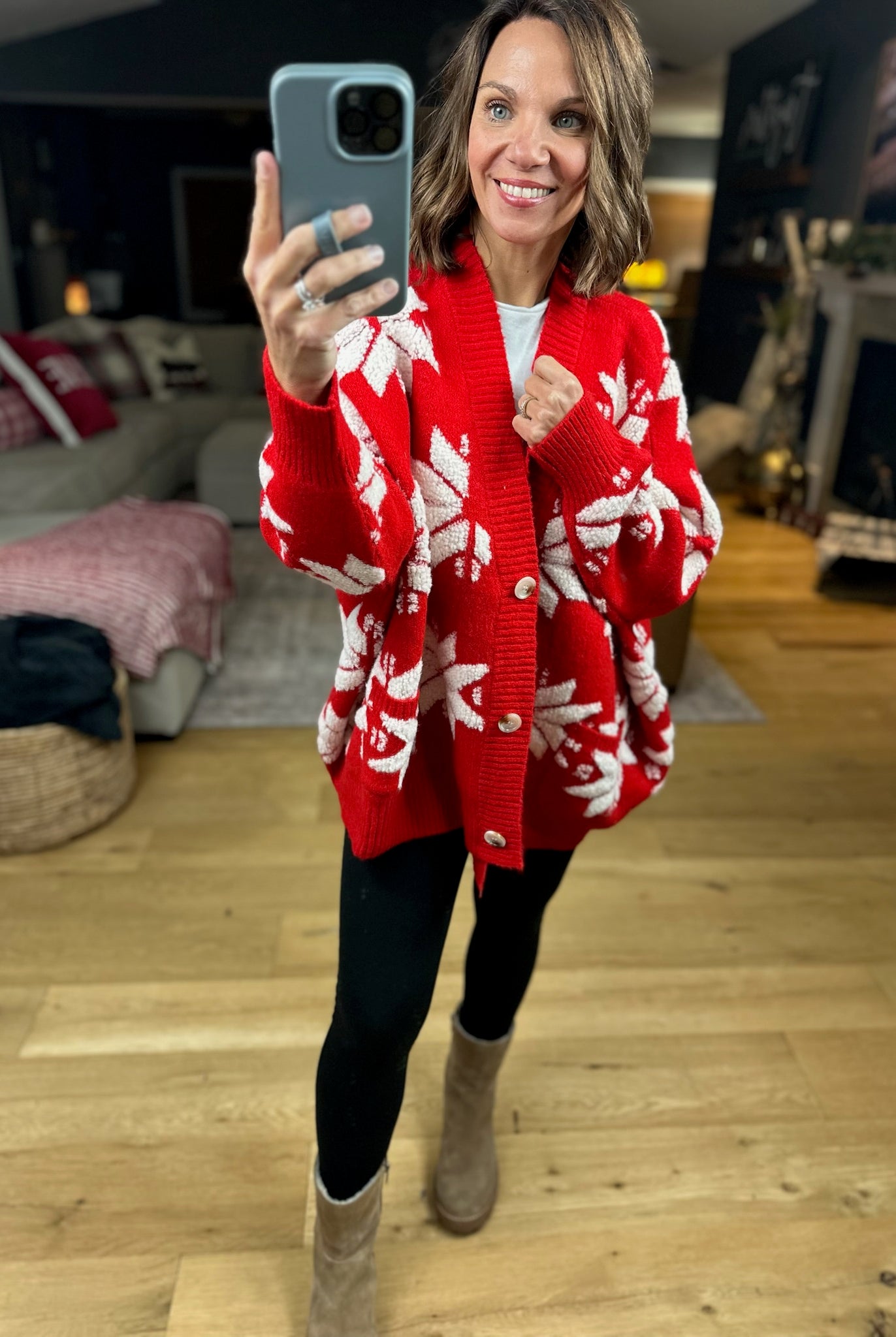 Winter Radiance Oversized Cardigan-Sweaters-Bucketlist-Anna Kaytes Boutique, Women's Fashion Boutique in Grinnell, Iowa