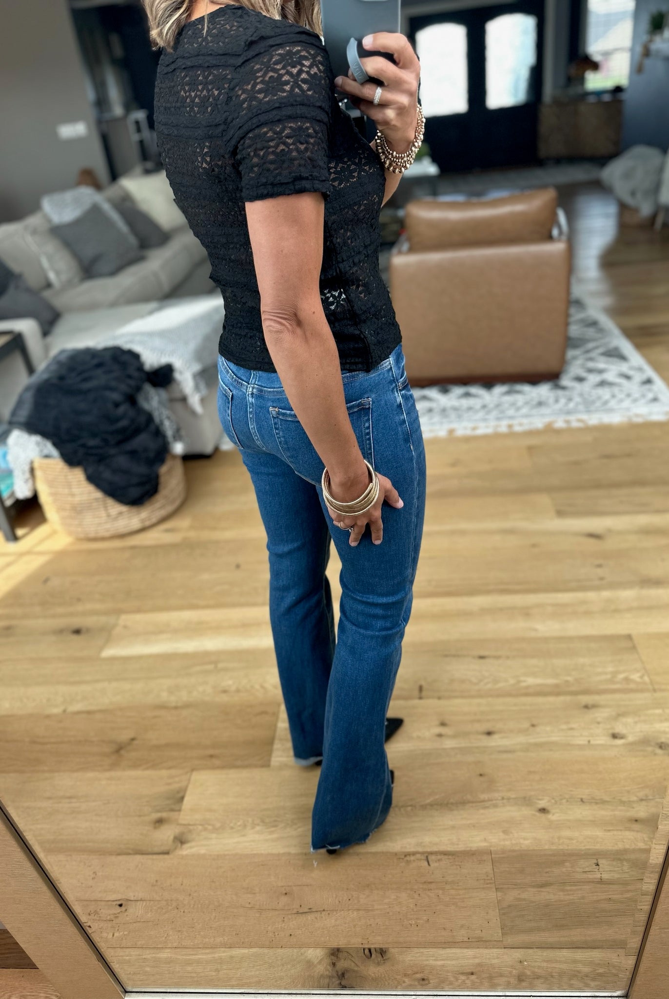 Love The Night Ruffle-Detail Top-Doe & Rae-Anna Kaytes Boutique, Women's Fashion Boutique in Grinnell, Iowa