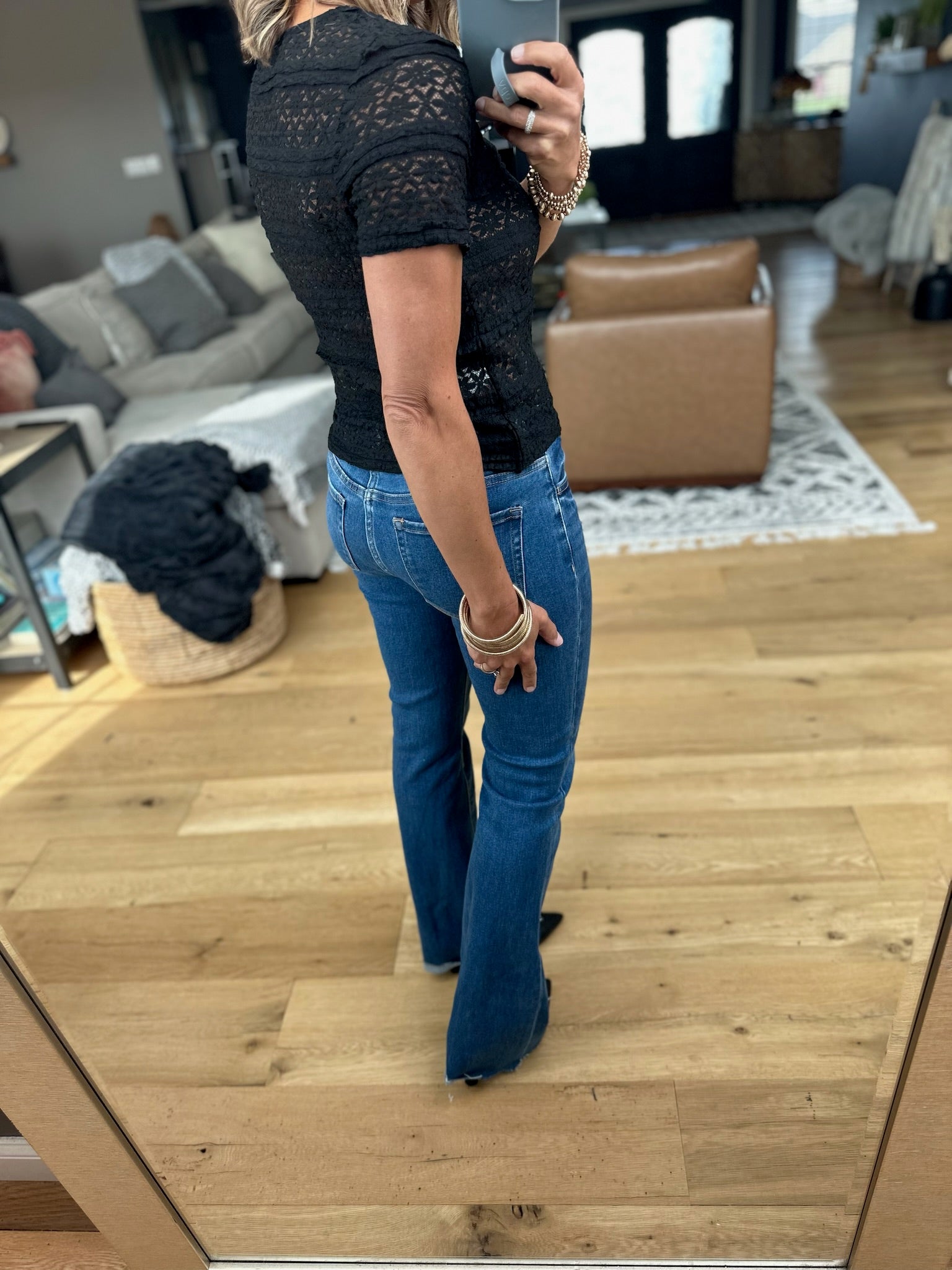 Love The Night Ruffle-Detail Top-Doe & Rae-Anna Kaytes Boutique, Women's Fashion Boutique in Grinnell, Iowa