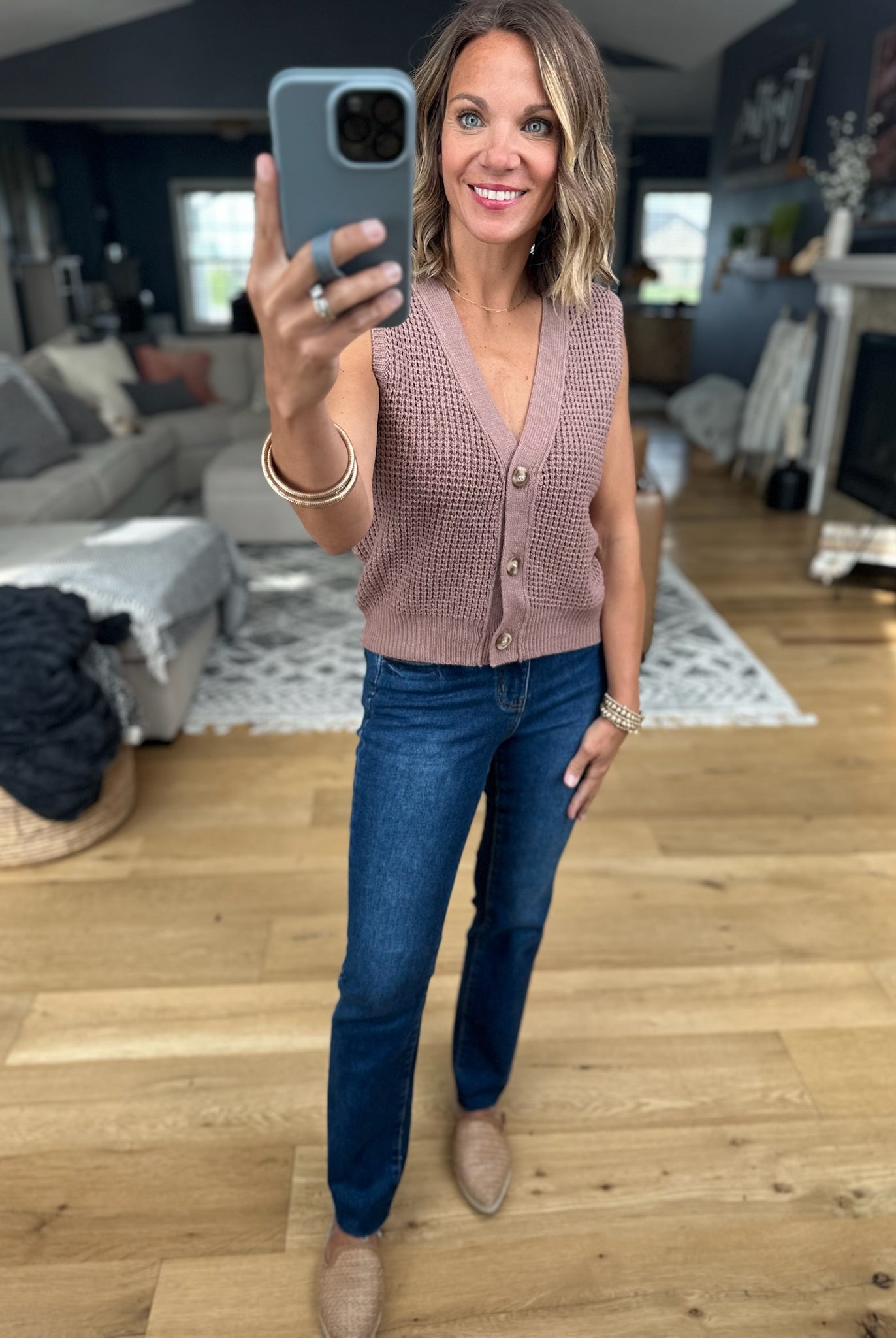 Everything I Need Button-Down Knit Vest-Staccato-Anna Kaytes Boutique, Women's Fashion Boutique in Grinnell, Iowa