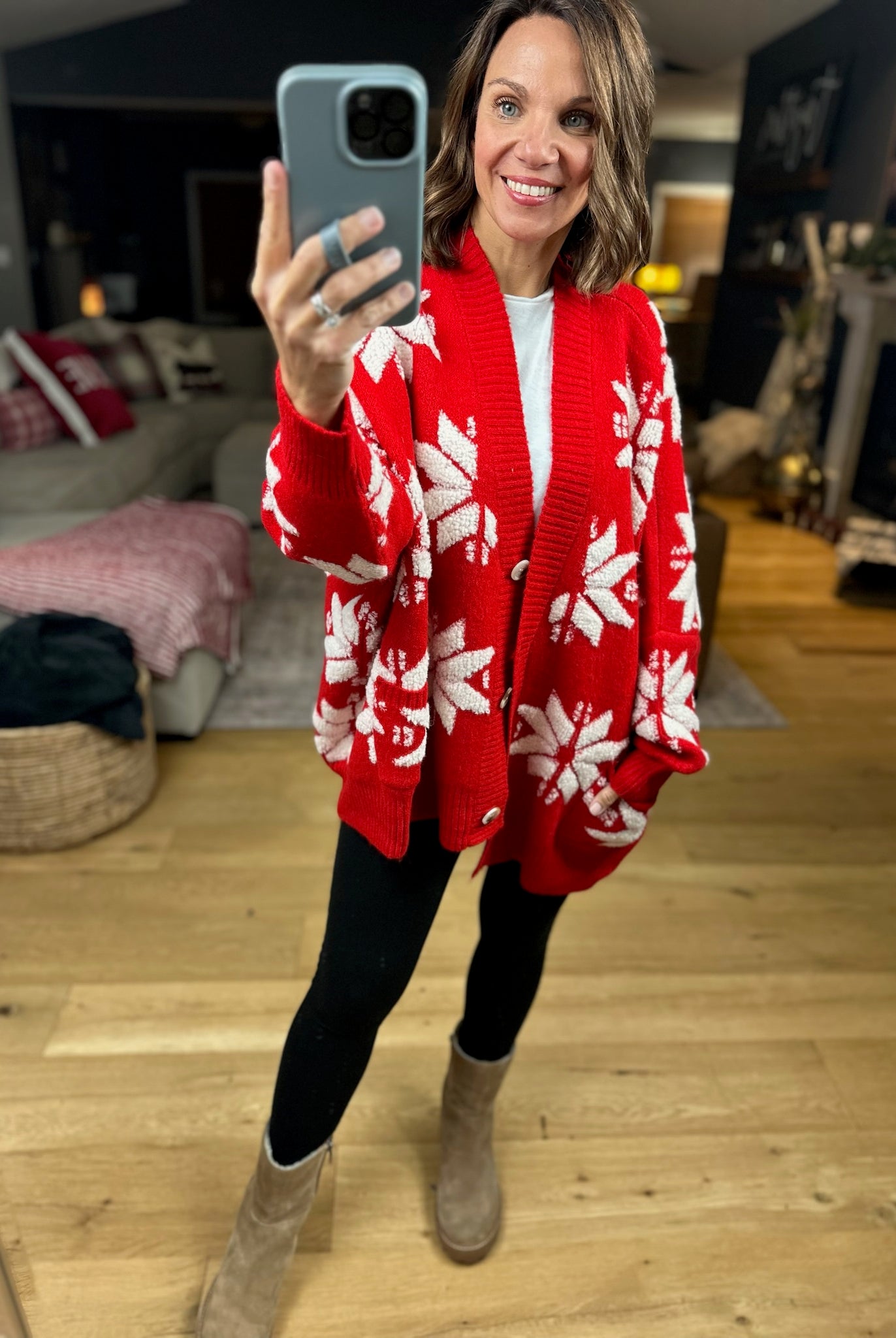 Winter Radiance Oversized Cardigan-Sweaters-Bucketlist-Anna Kaytes Boutique, Women's Fashion Boutique in Grinnell, Iowa