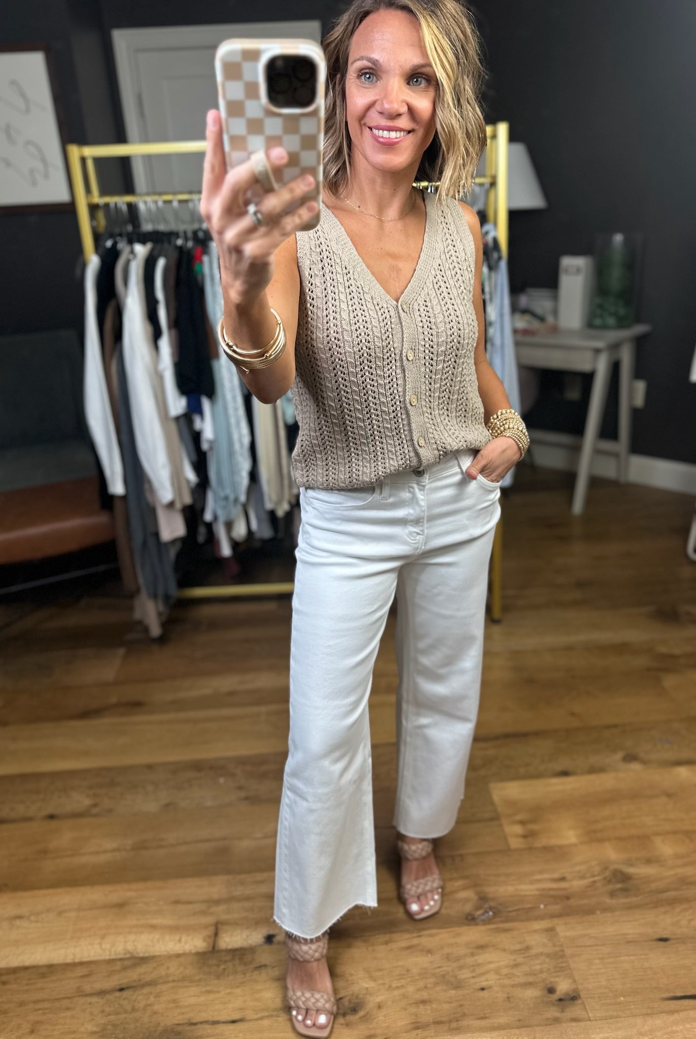 The Kelli High-Rise Crop Wide-Leg Denim - White-Vervet-Anna Kaytes Boutique, Women's Fashion Boutique in Grinnell, Iowa