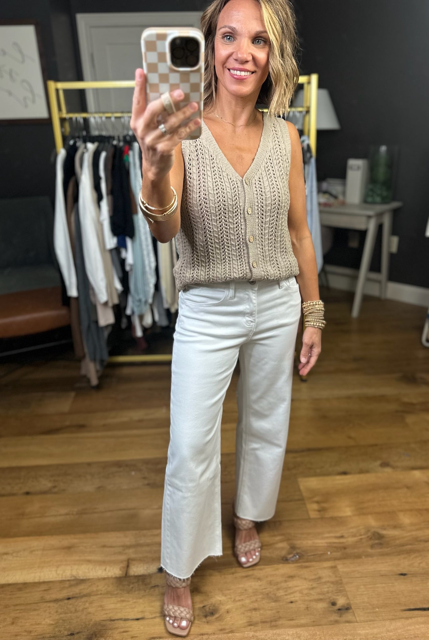The Kelli High-Rise Crop Wide-Leg Denim - White-Vervet-Anna Kaytes Boutique, Women's Fashion Boutique in Grinnell, Iowa