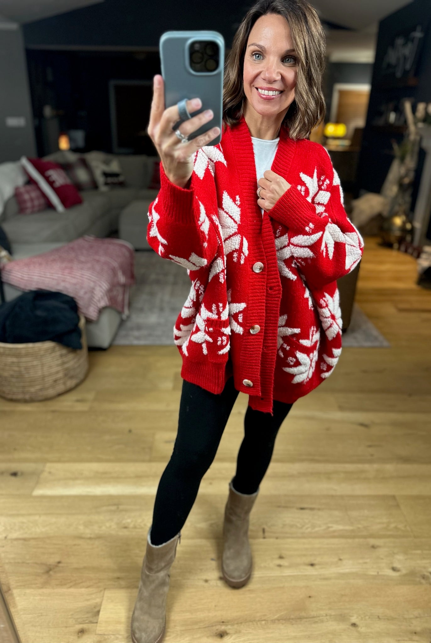 Winter Radiance Oversized Cardigan-Sweaters-Bucketlist-Anna Kaytes Boutique, Women's Fashion Boutique in Grinnell, Iowa