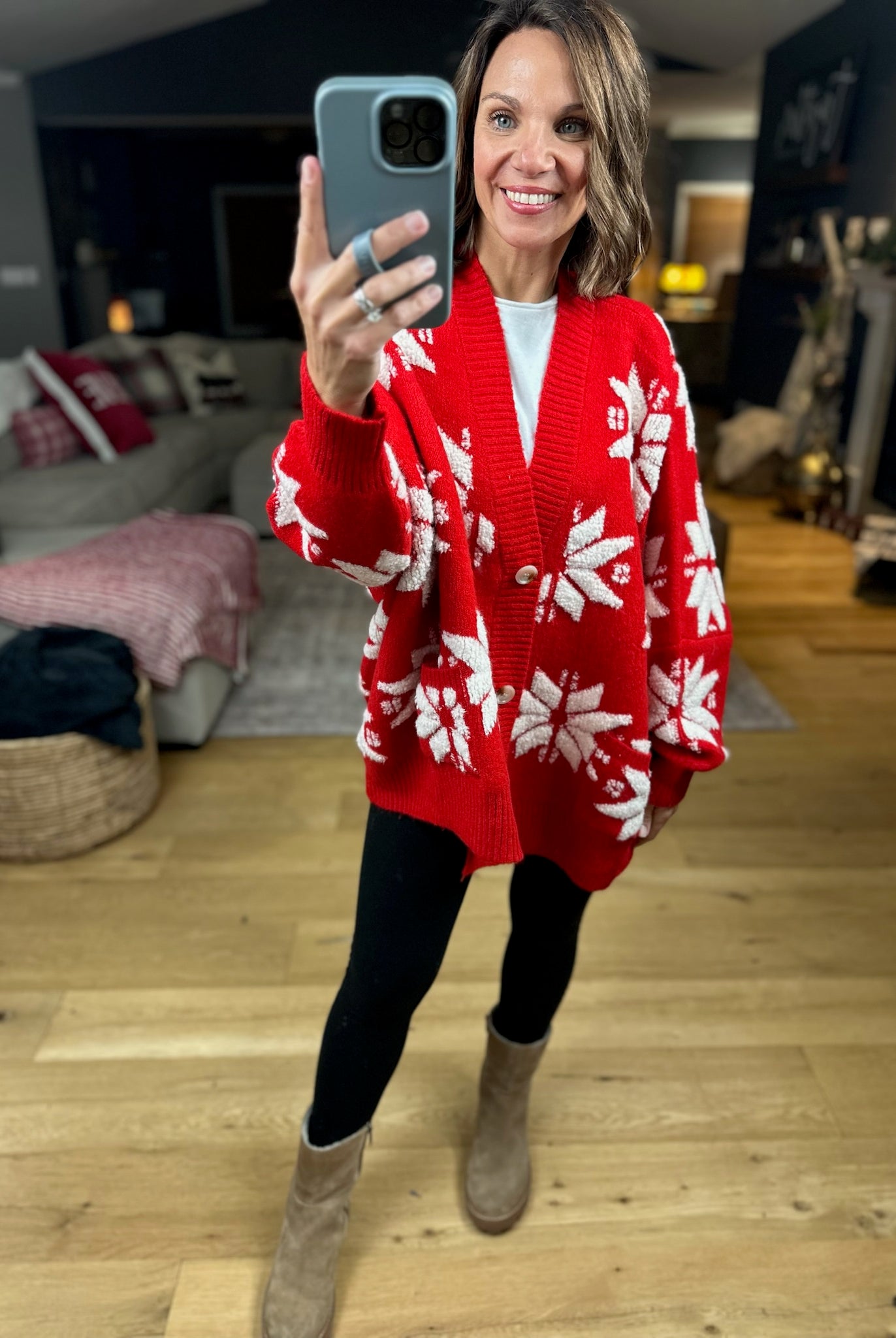 Winter Radiance Oversized Cardigan-Sweaters-Bucketlist-Anna Kaytes Boutique, Women's Fashion Boutique in Grinnell, Iowa