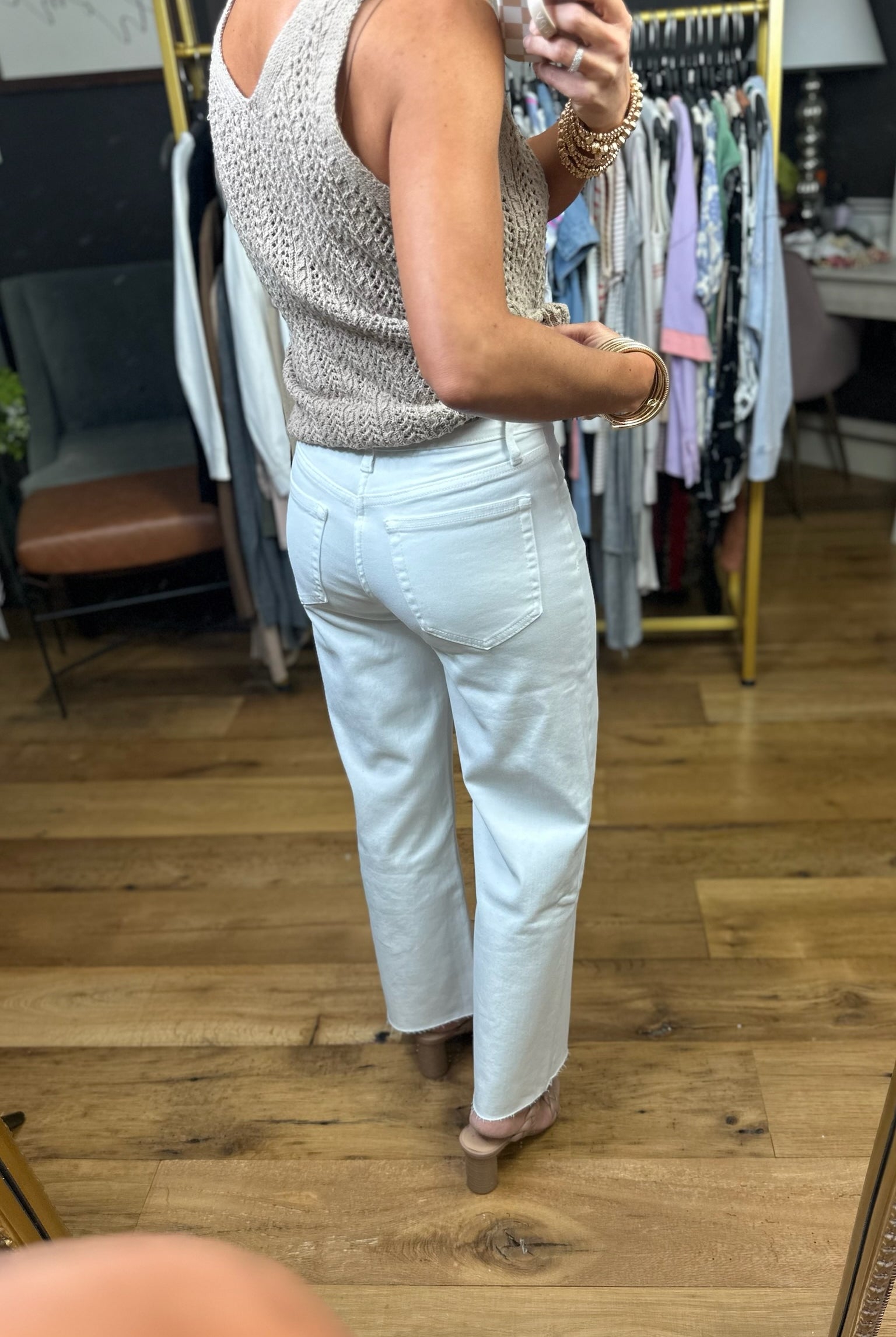 The Kelli High-Rise Crop Wide-Leg Denim - White-Vervet-Anna Kaytes Boutique, Women's Fashion Boutique in Grinnell, Iowa
