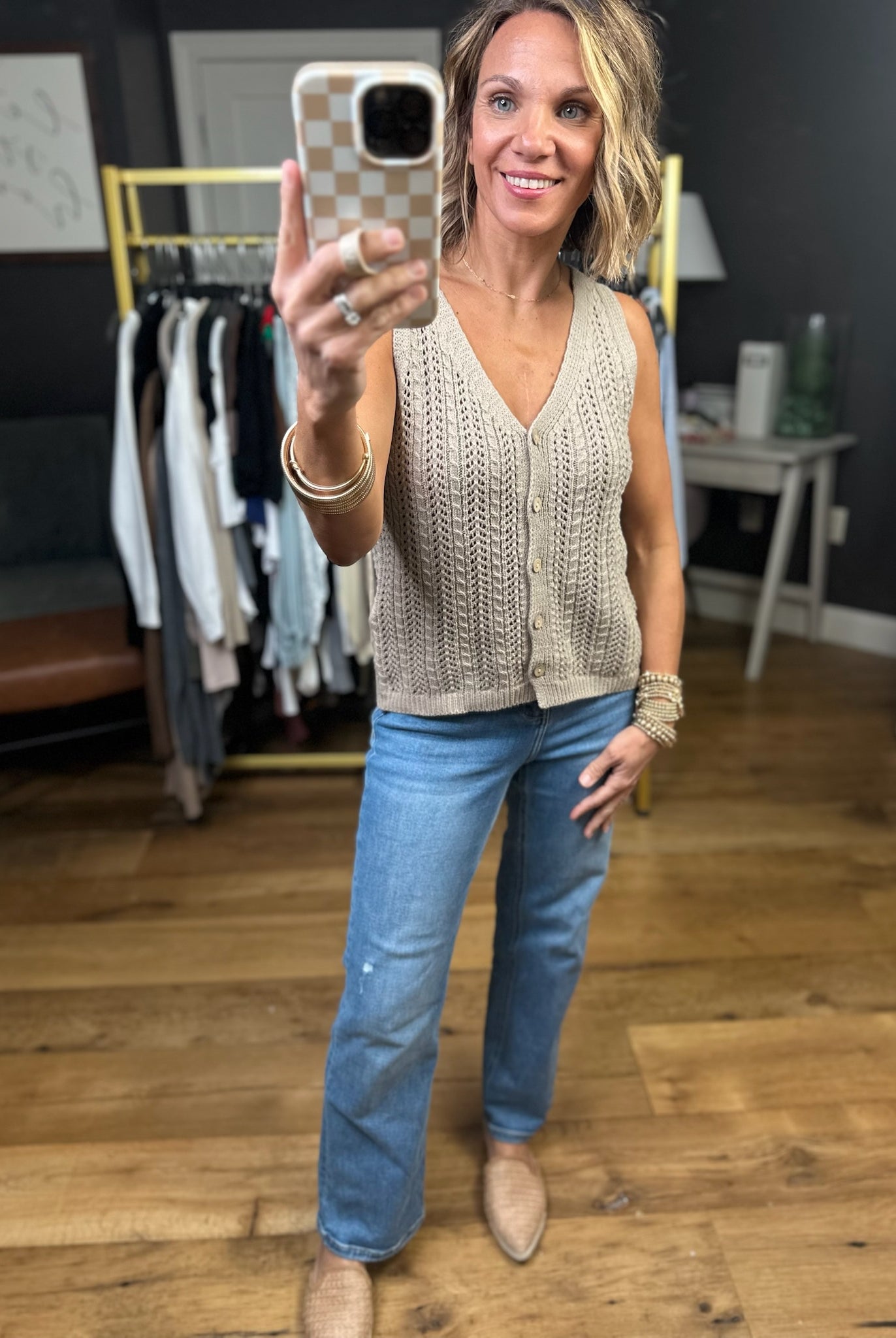 Figure It Out Knit Vest - Taupe-Staccato-Anna Kaytes Boutique, Women's Fashion Boutique in Grinnell, Iowa