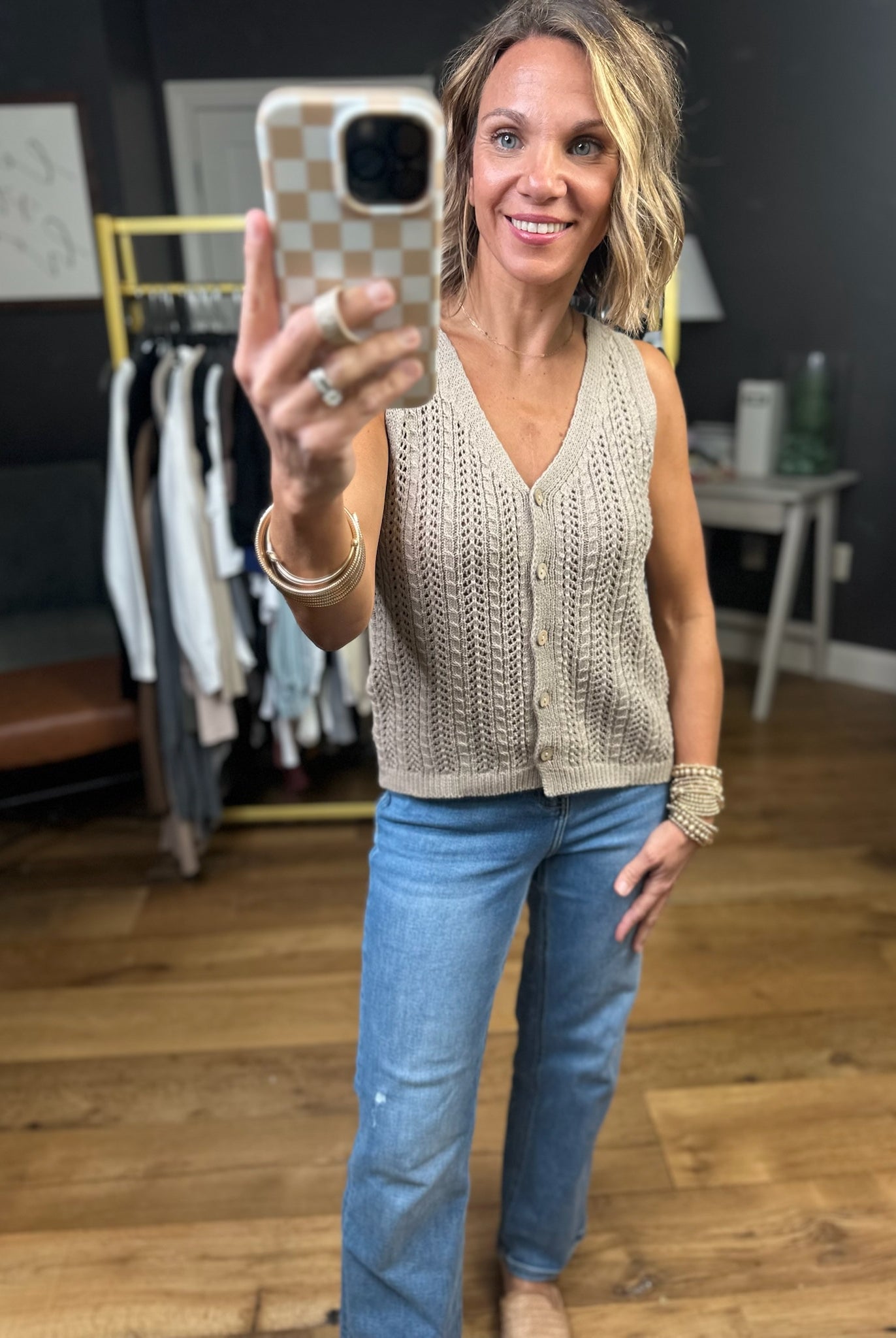 Figure It Out Knit Vest - Taupe-Staccato-Anna Kaytes Boutique, Women's Fashion Boutique in Grinnell, Iowa