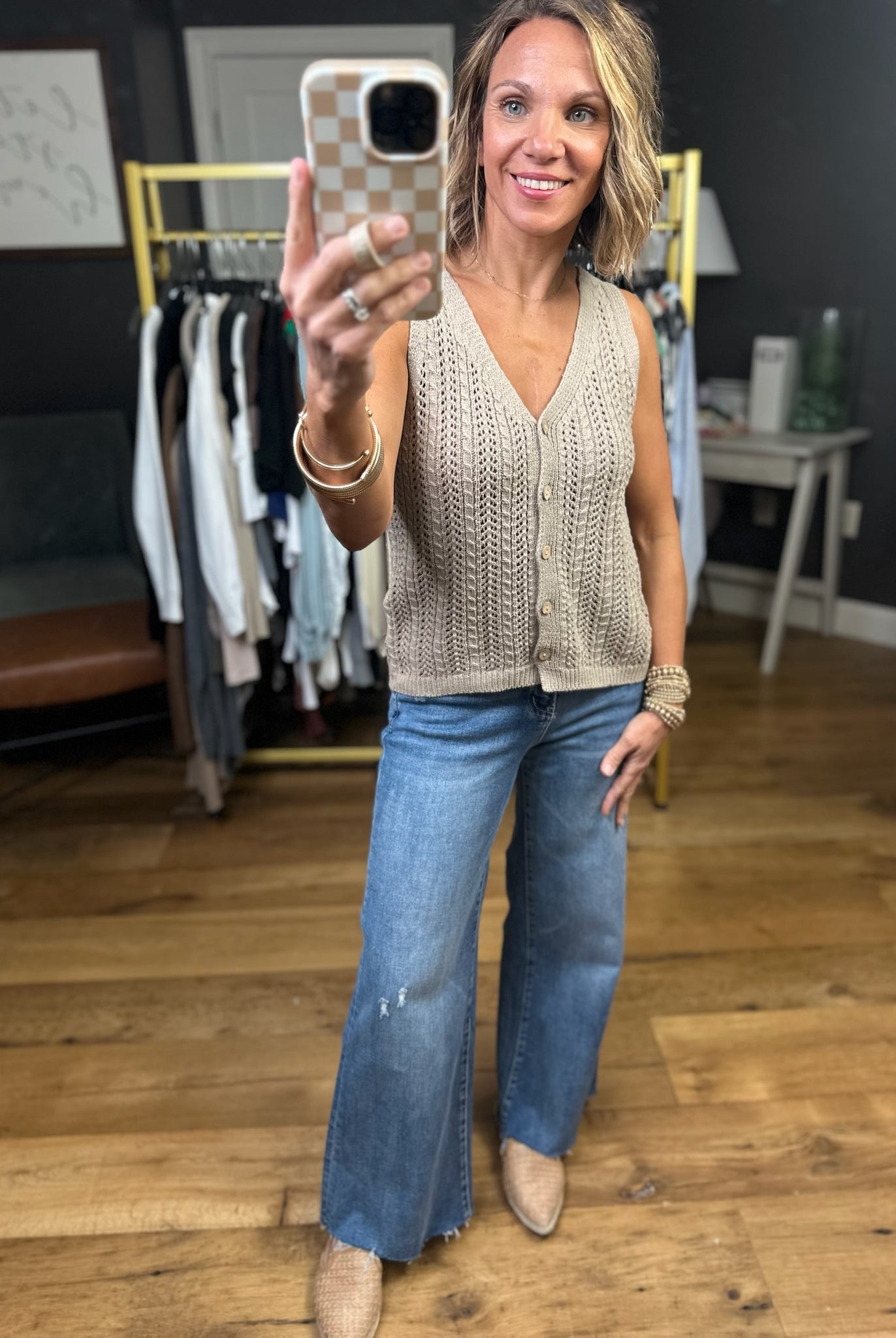 Figure It Out Knit Vest - Taupe-Staccato-Anna Kaytes Boutique, Women's Fashion Boutique in Grinnell, Iowa