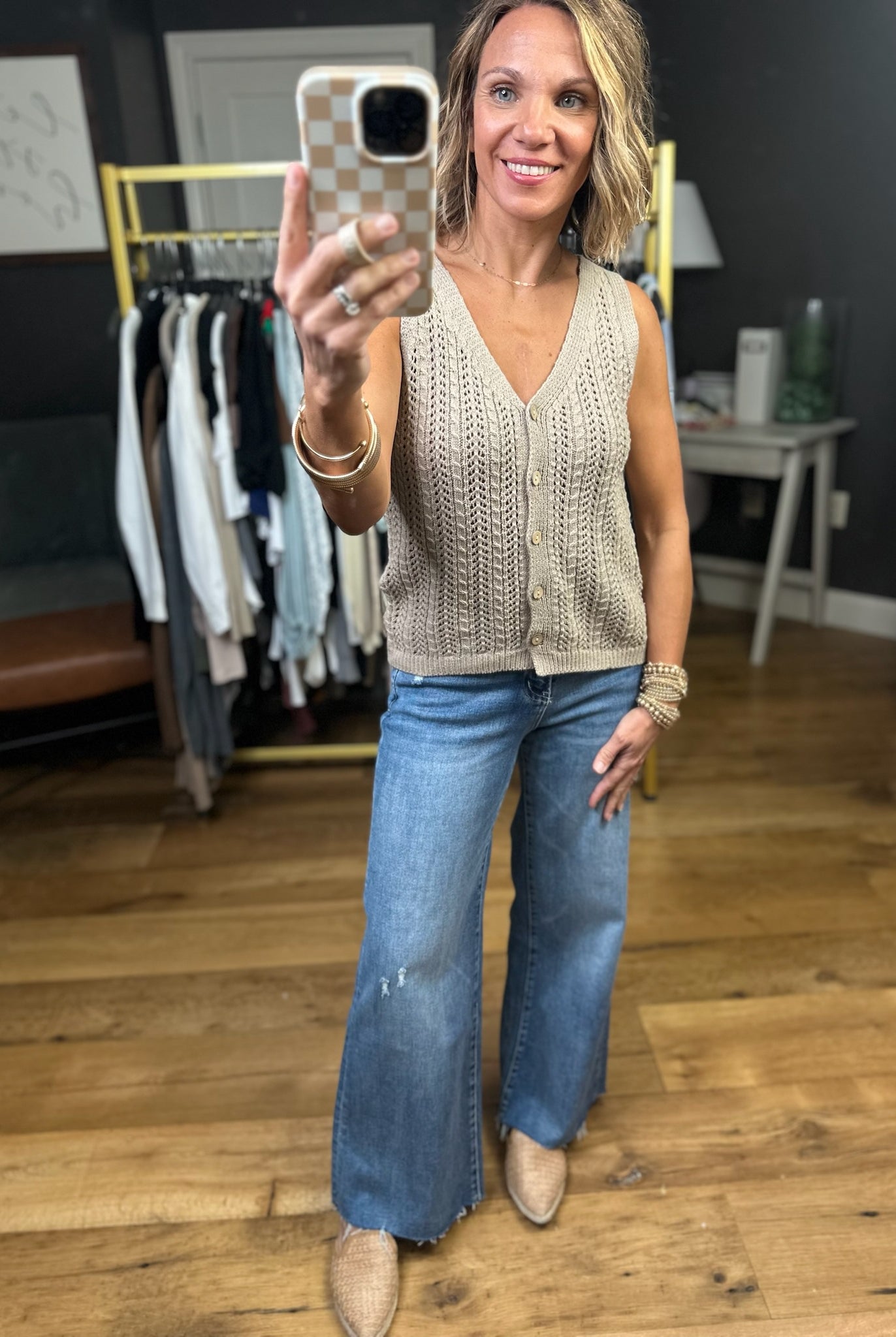 Figure It Out Knit Vest - Taupe-Staccato-Anna Kaytes Boutique, Women's Fashion Boutique in Grinnell, Iowa