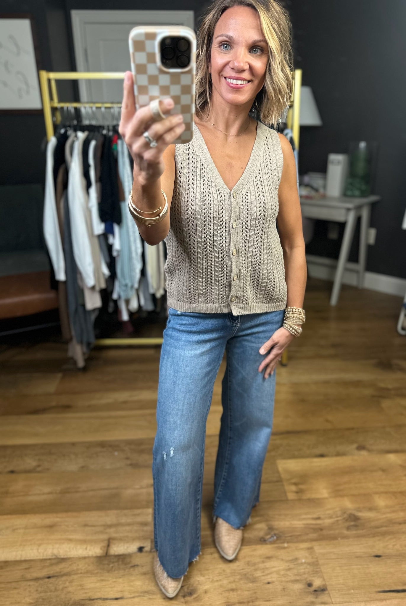 Figure It Out Knit Vest - Taupe-Staccato-Anna Kaytes Boutique, Women's Fashion Boutique in Grinnell, Iowa