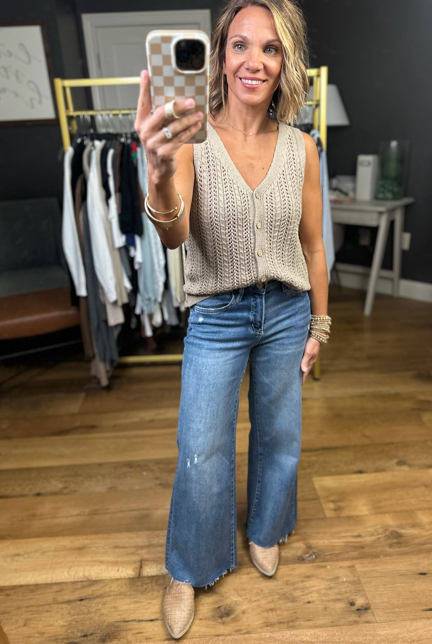 Figure It Out Knit Vest - Taupe-Staccato-Anna Kaytes Boutique, Women's Fashion Boutique in Grinnell, Iowa