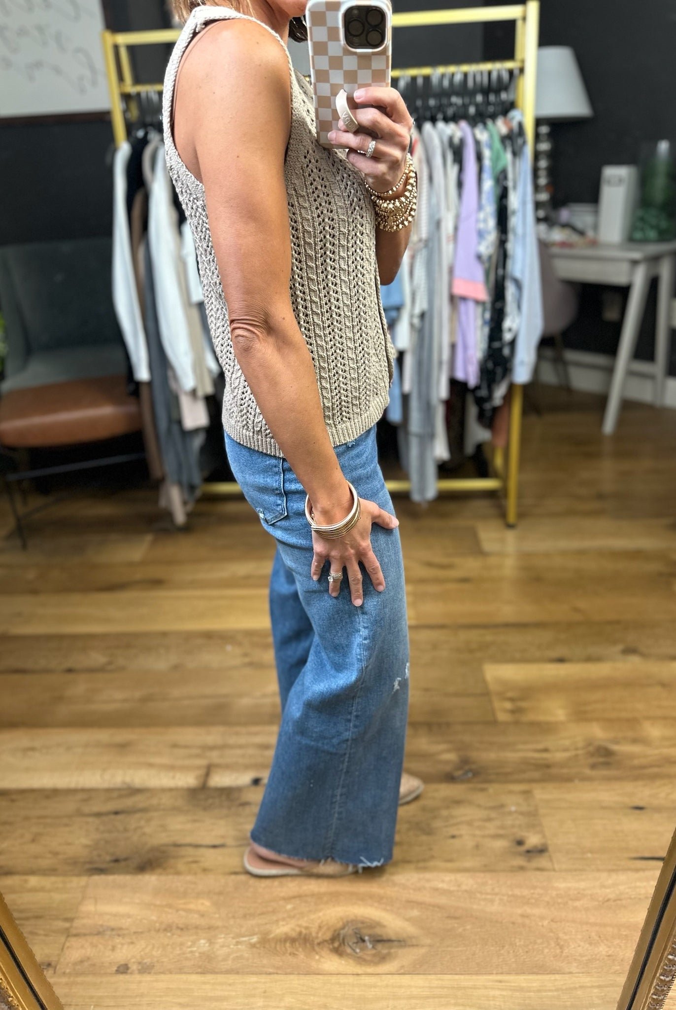 Figure It Out Knit Vest - Taupe-Staccato-Anna Kaytes Boutique, Women's Fashion Boutique in Grinnell, Iowa