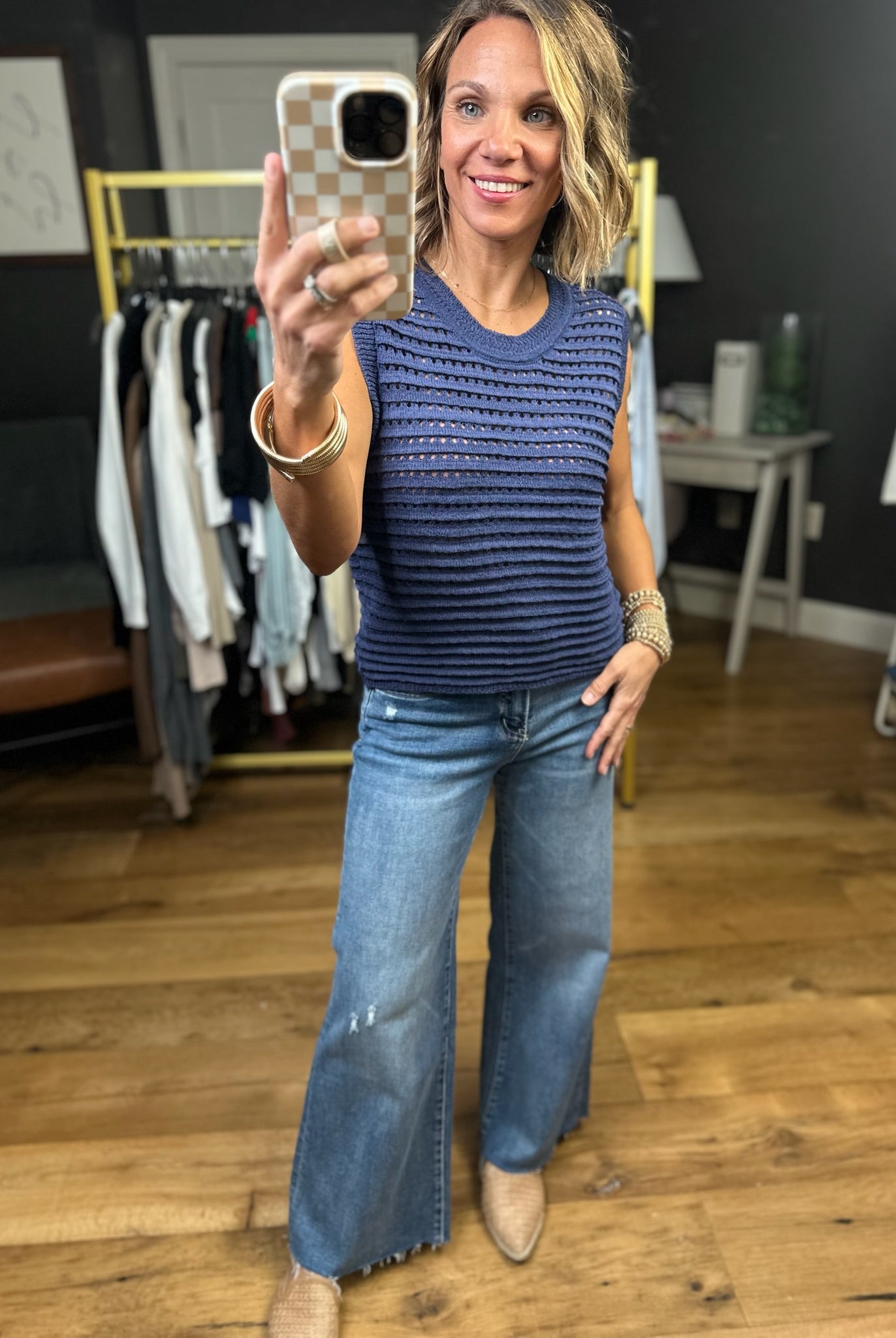 In True Comfort Crochet Knit Top - Multiple Options-Short Sleeves-By together W1459-Anna Kaytes Boutique, Women's Fashion Boutique in Grinnell, Iowa