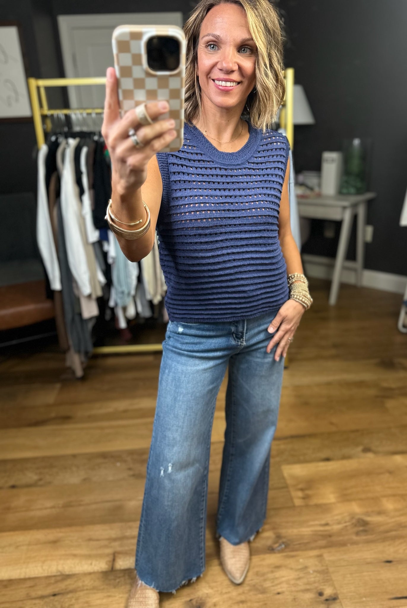 In True Comfort Crochet Knit Top - Multiple Options-Short Sleeves-By together W1459-Anna Kaytes Boutique, Women's Fashion Boutique in Grinnell, Iowa