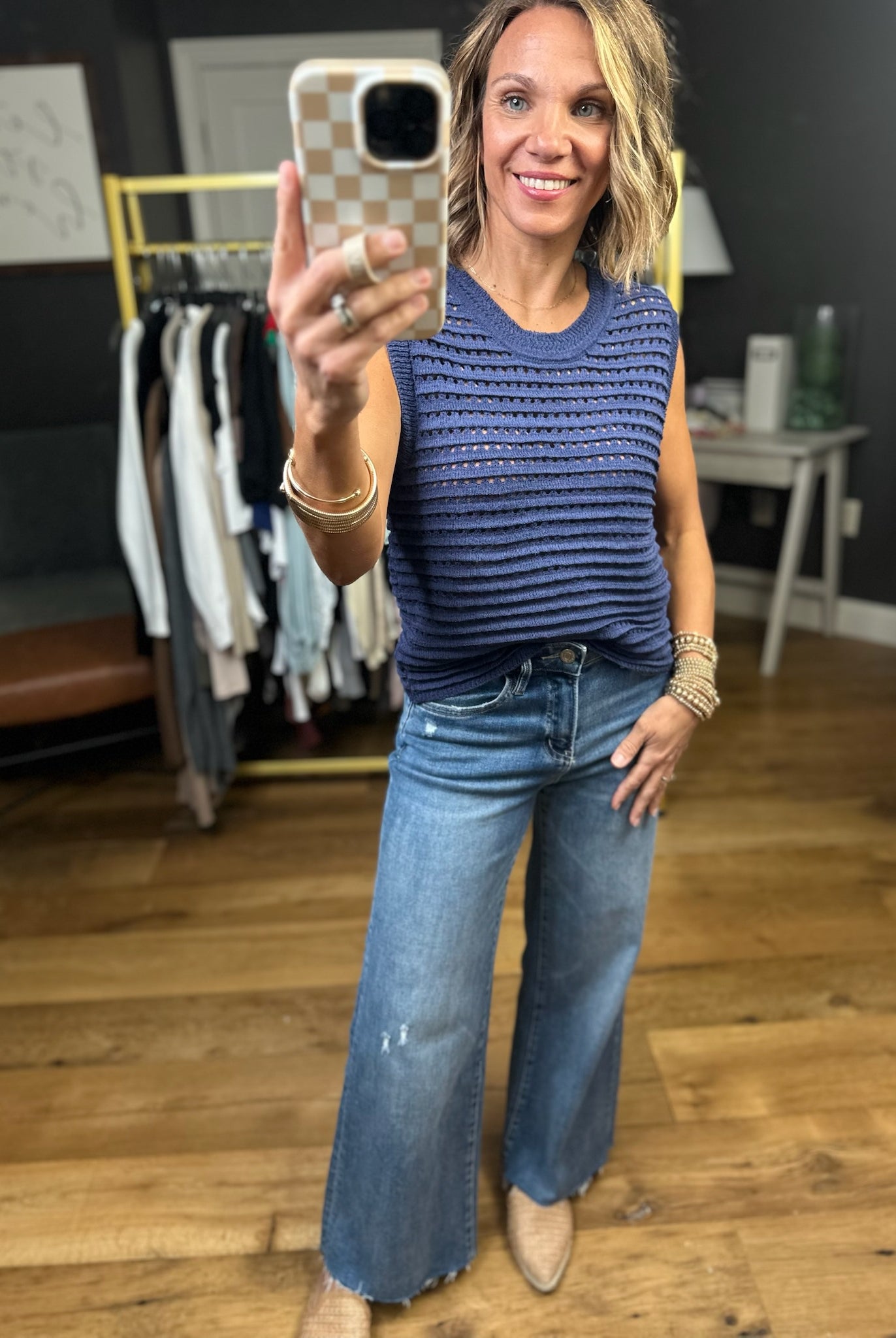 In True Comfort Crochet Knit Top - Multiple Options-Short Sleeves-By together W1459-Anna Kaytes Boutique, Women's Fashion Boutique in Grinnell, Iowa