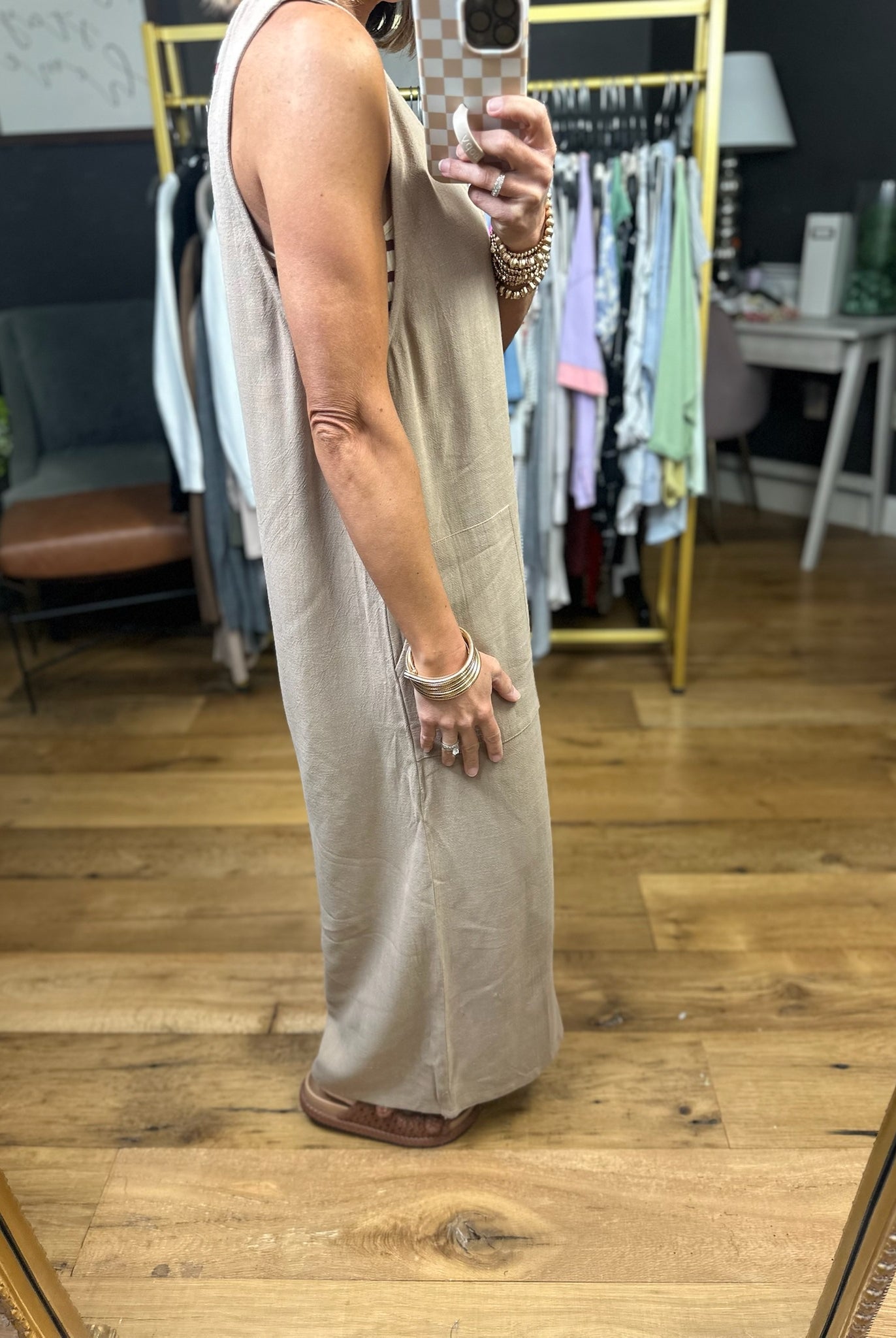 Beyond It All Wide-Leg Jumpsuit - Mocha-Staccato-Anna Kaytes Boutique, Women's Fashion Boutique in Grinnell, Iowa
